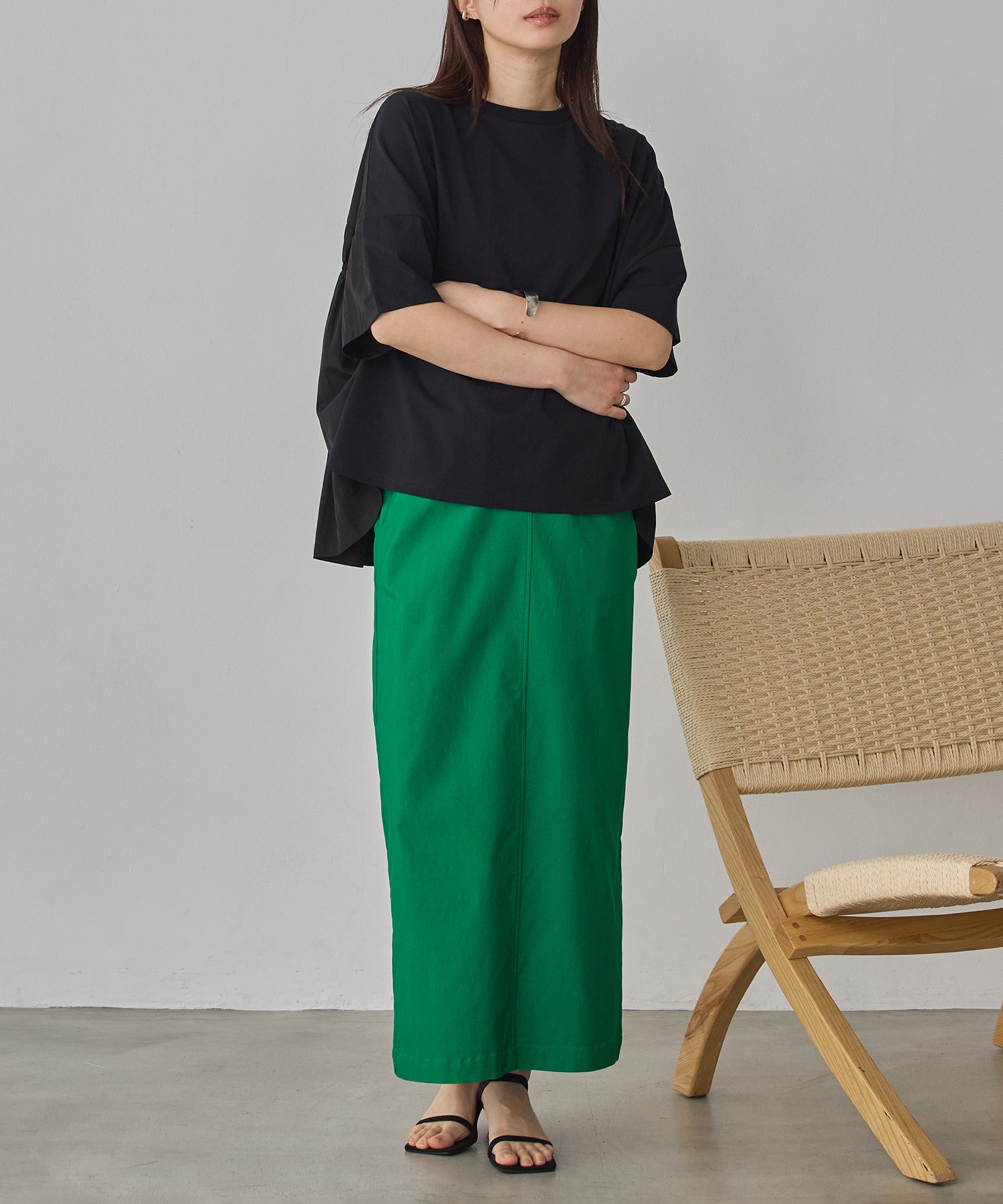 [STRETCH] 2WAY STRETCH BARILAC TIGHT SKIRT