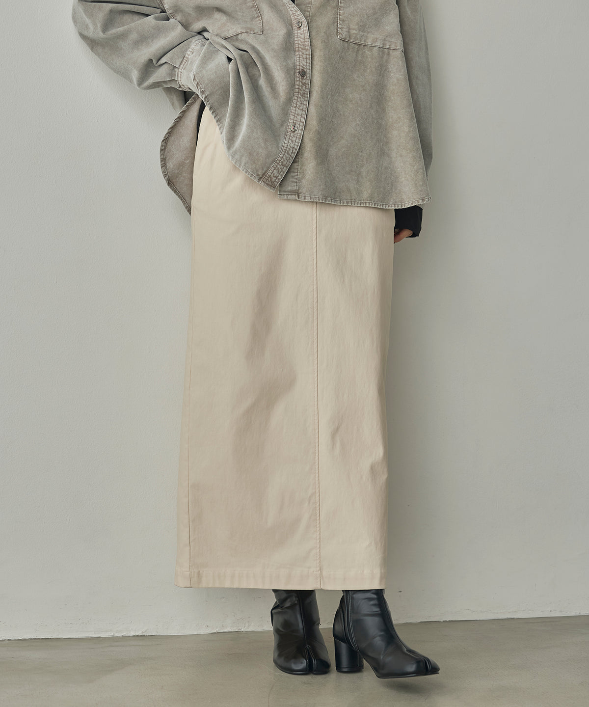 [STRETCH] FLEECE-LINED BARIRAKU TIGHT SKIRT