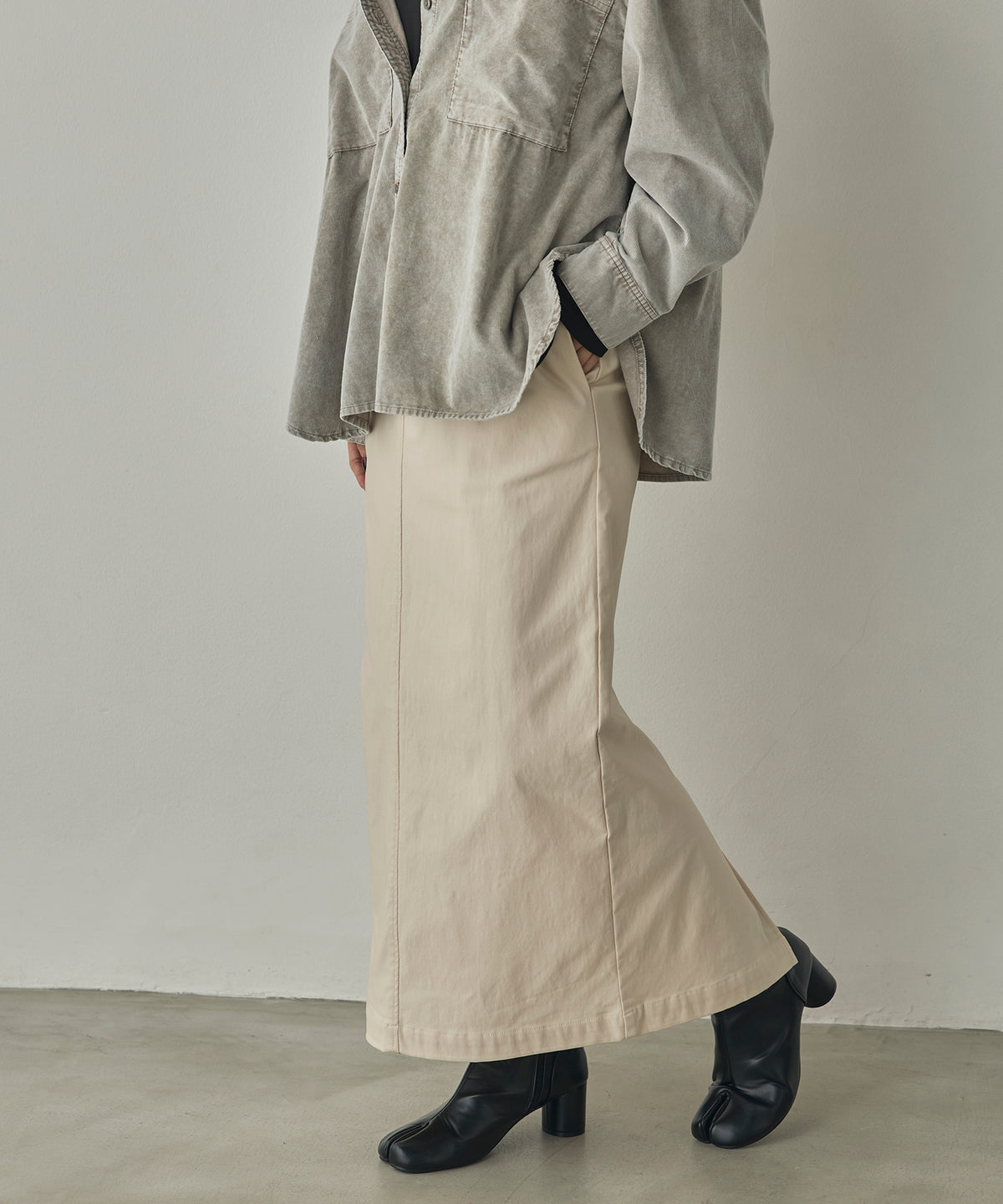 [STRETCH] FLEECE-LINED BARIRAKU TIGHT SKIRT