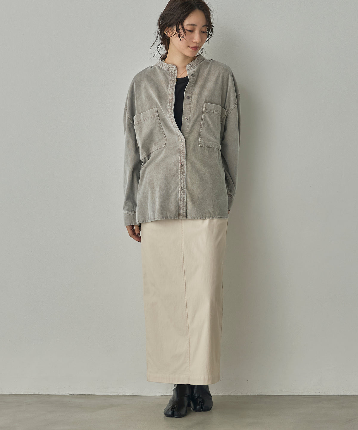 [STRETCH] FLEECE-LINED BARIRAKU TIGHT SKIRT