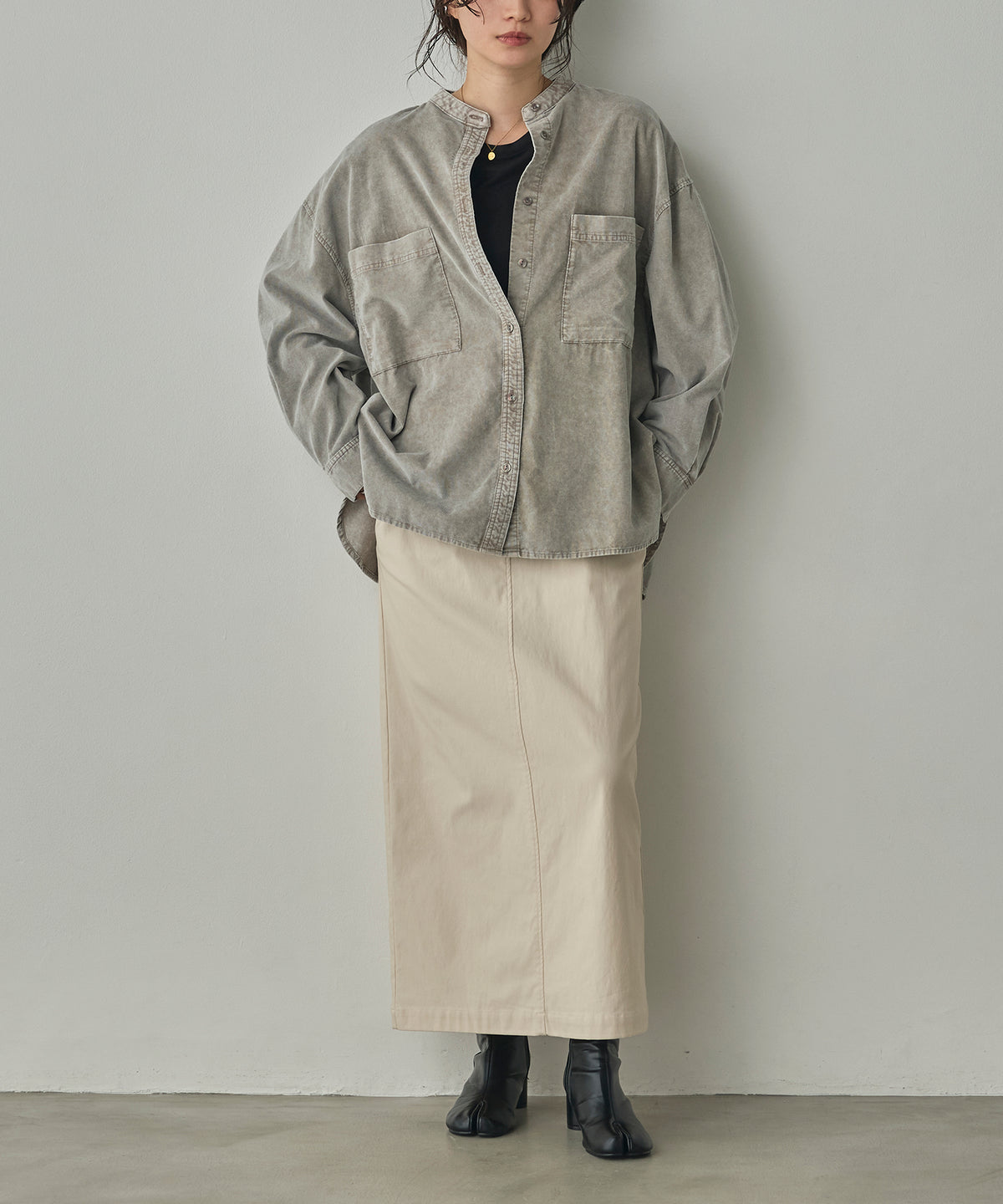 [STRETCH] FLEECE-LINED BARIRAKU TIGHT SKIRT
