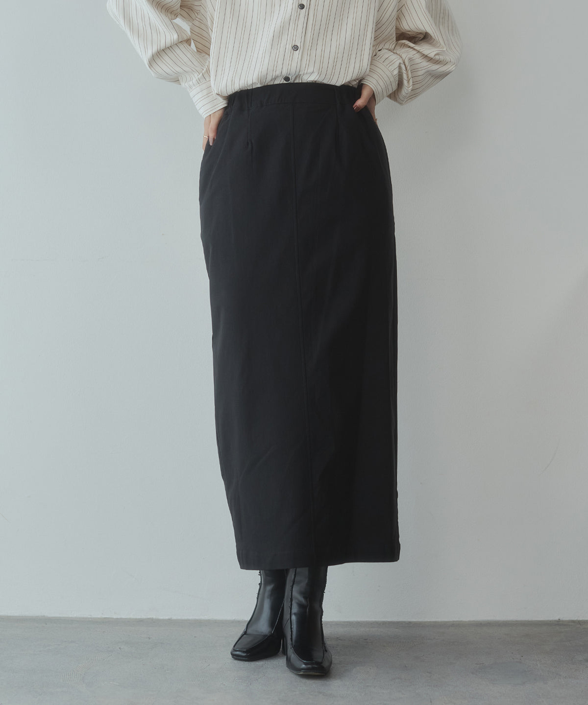 [STRETCH] FLEECE-LINED BARIRAKU TIGHT SKIRT