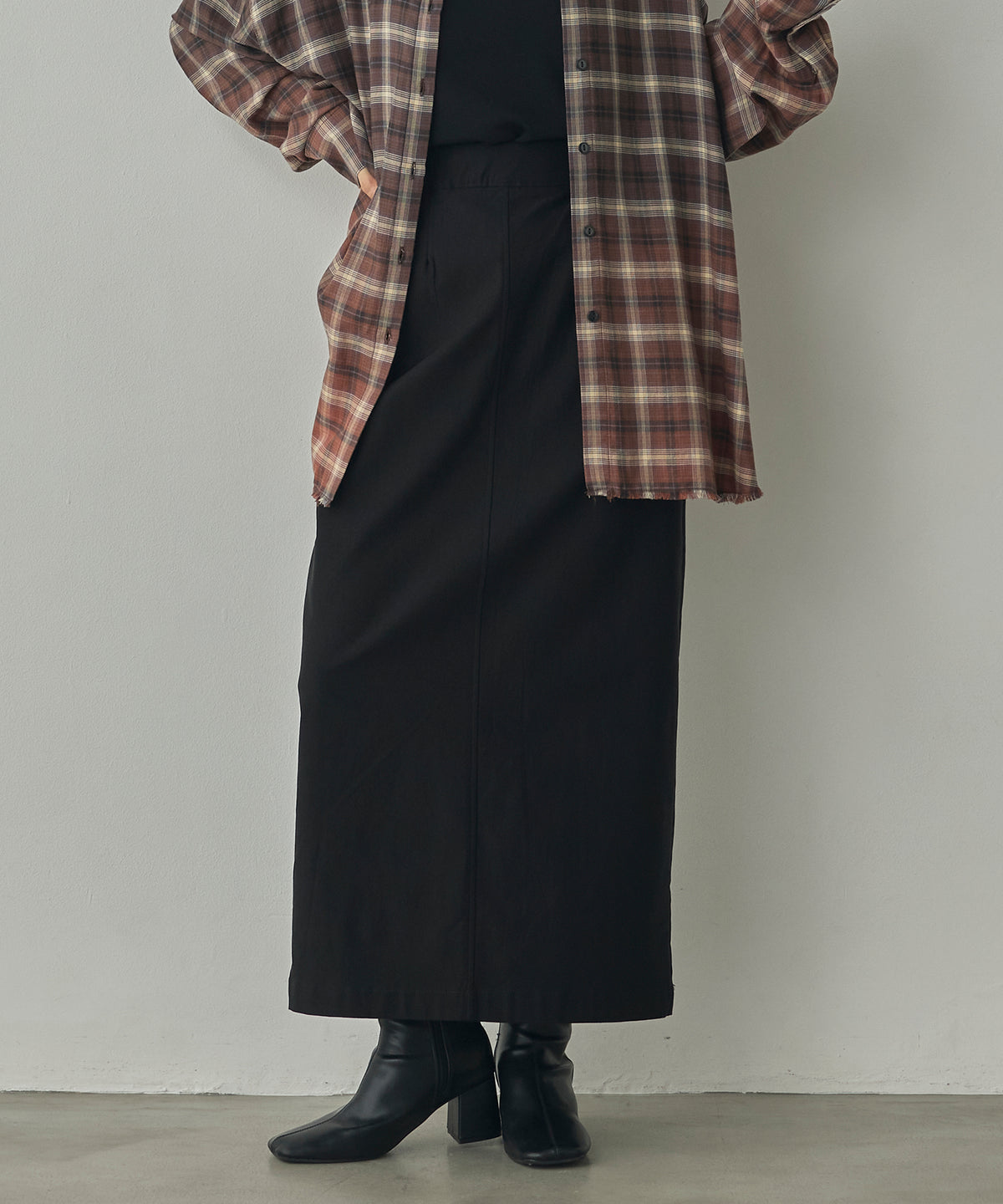 [STRETCH] FLEECE-LINED BARIRAKU TIGHT SKIRT