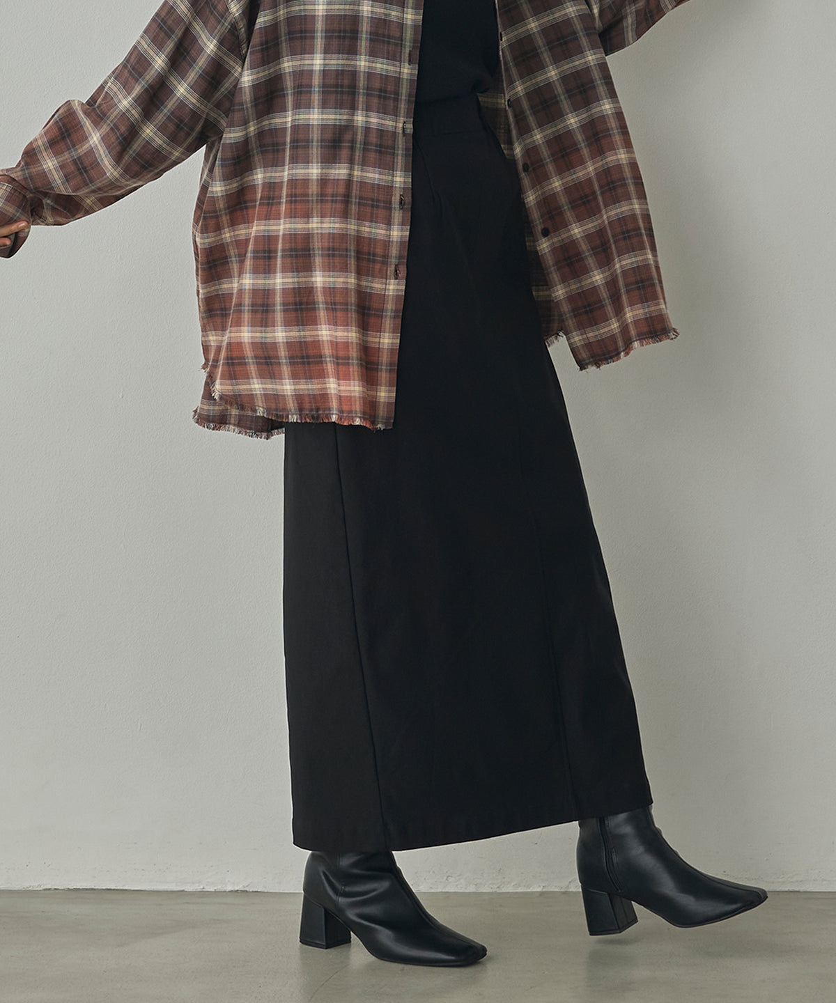 [STRETCH] FLEECE-LINED BARIRAKU TIGHT SKIRT