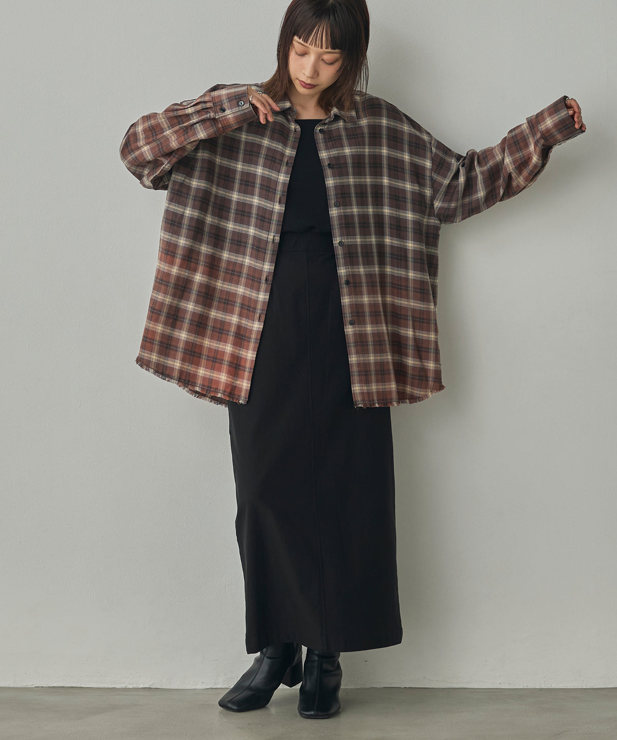 [STRETCH] FLEECE-LINED BARIRAKU TIGHT SKIRT