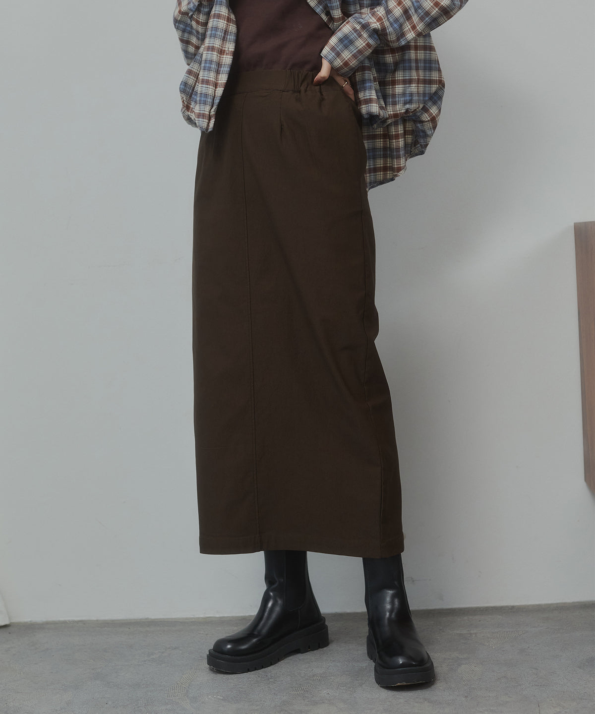 [STRETCH] FLEECE-LINED BARIRAKU TIGHT SKIRT