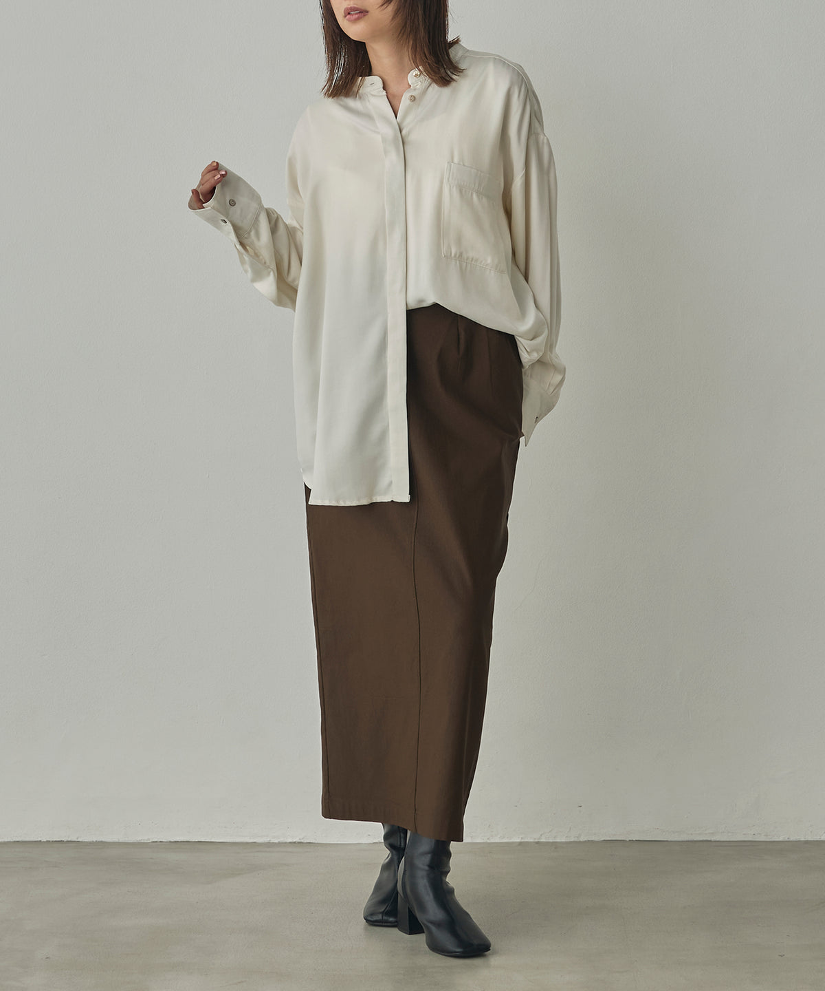 [STRETCH] FLEECE-LINED BARIRAKU TIGHT SKIRT