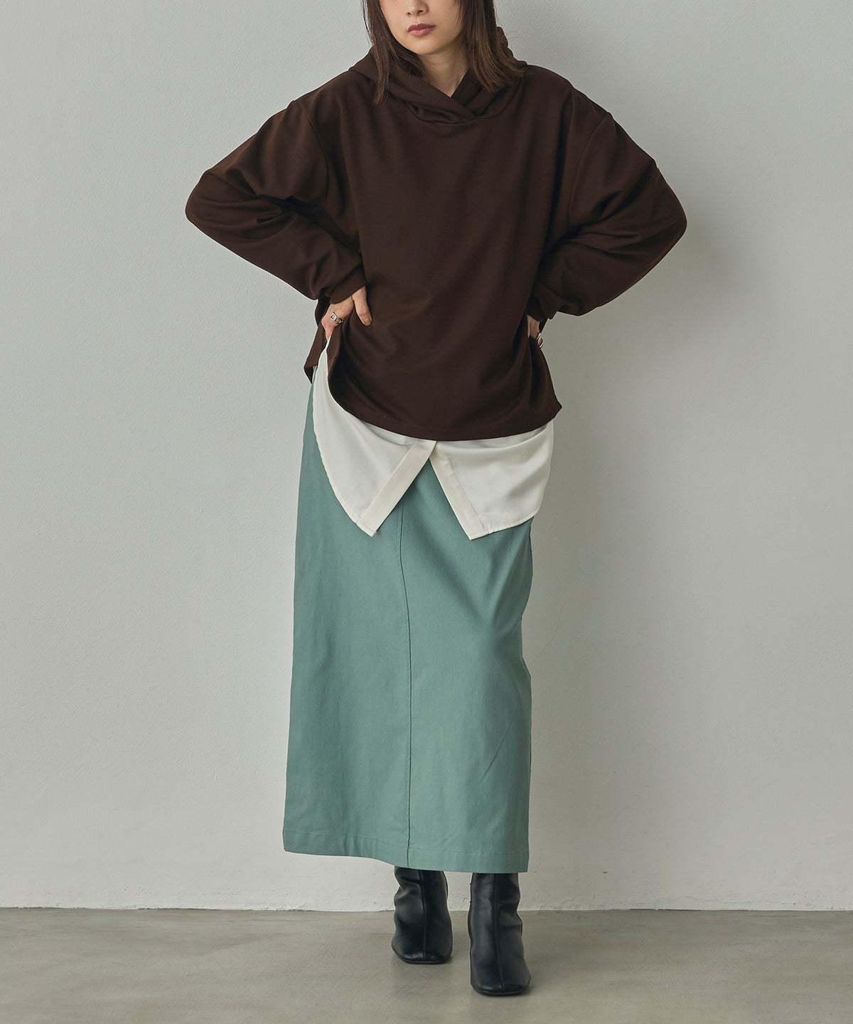 [STRETCH] FLEECE-LINED BARIRAKU TIGHT SKIRT
