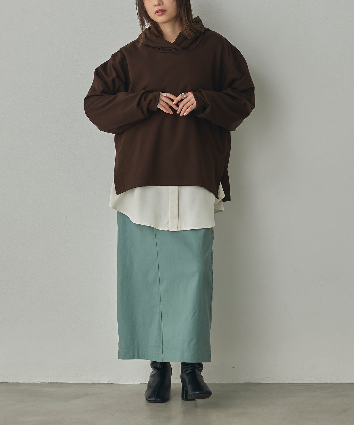 [STRETCH] FLEECE-LINED BARIRAKU TIGHT SKIRT