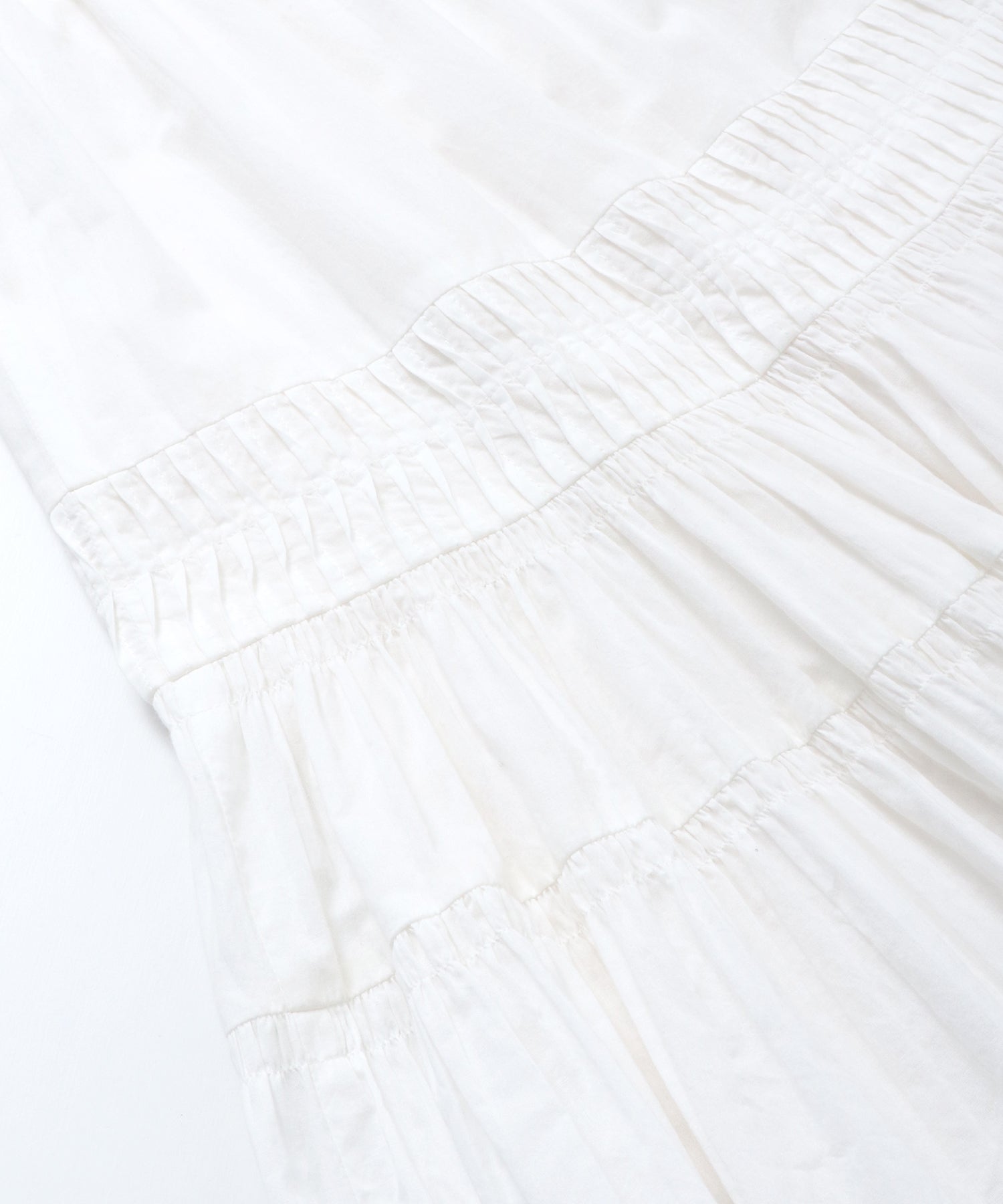 COTTON TUCK GATHER SKIRT
