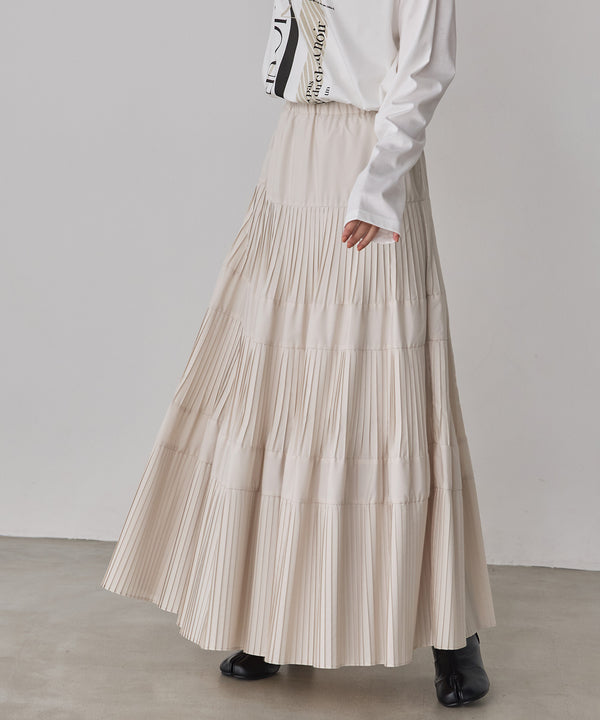 《Pre-order》 pleated tiered skirt