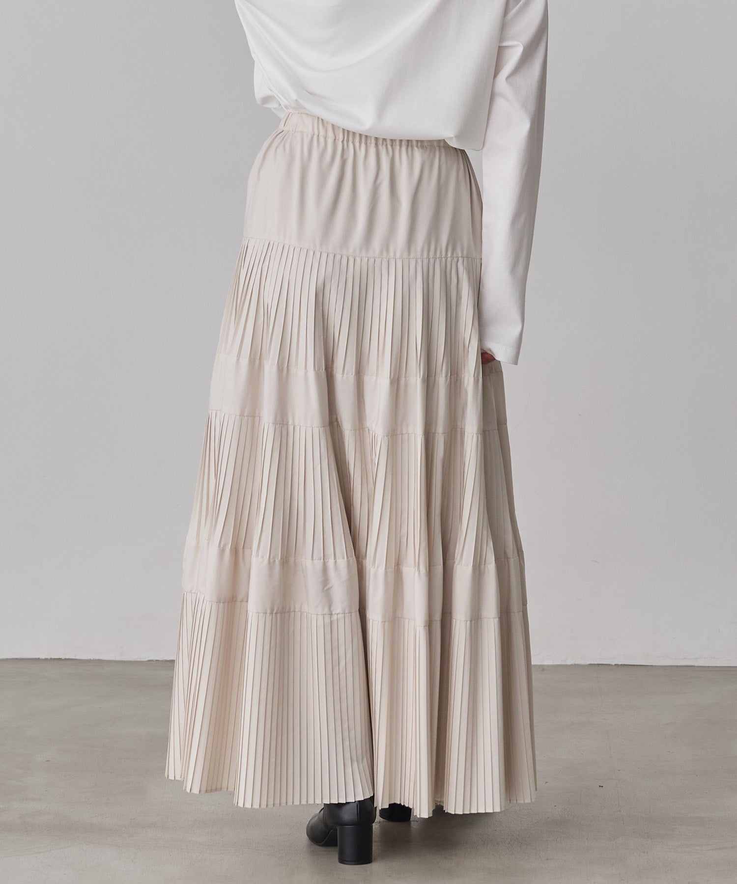【新色追加】プリーツティアードスカート