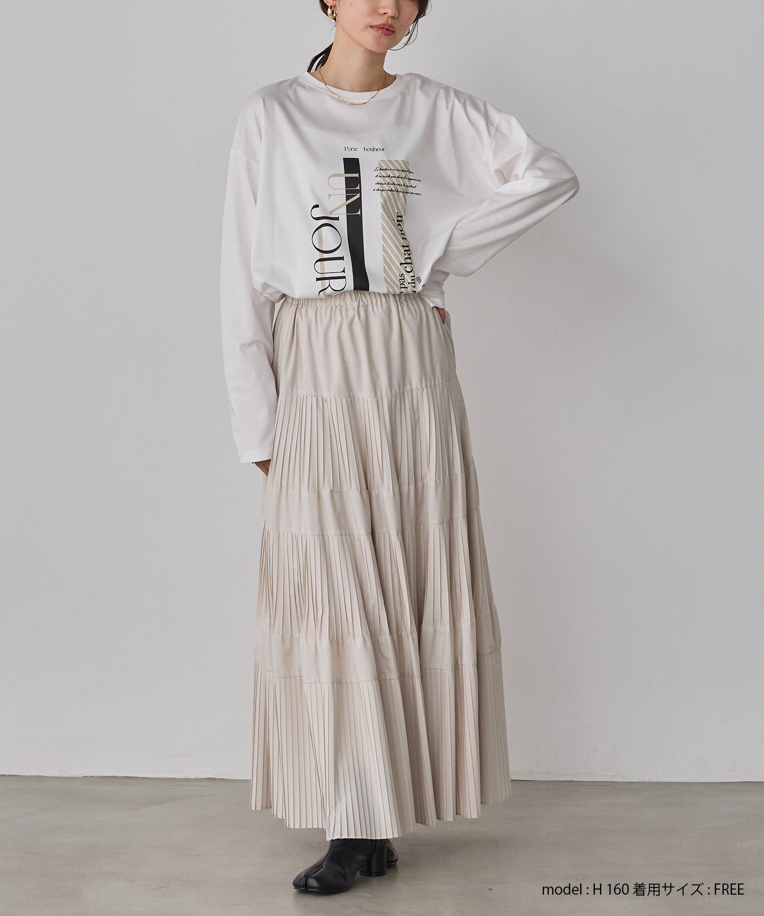 【新色追加】プリーツティアードスカート