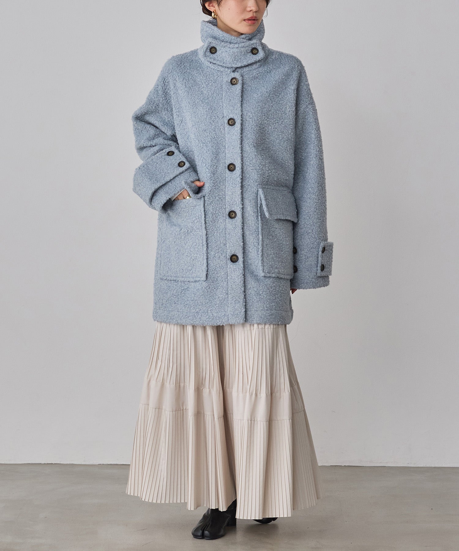 プリーツティアードスカート