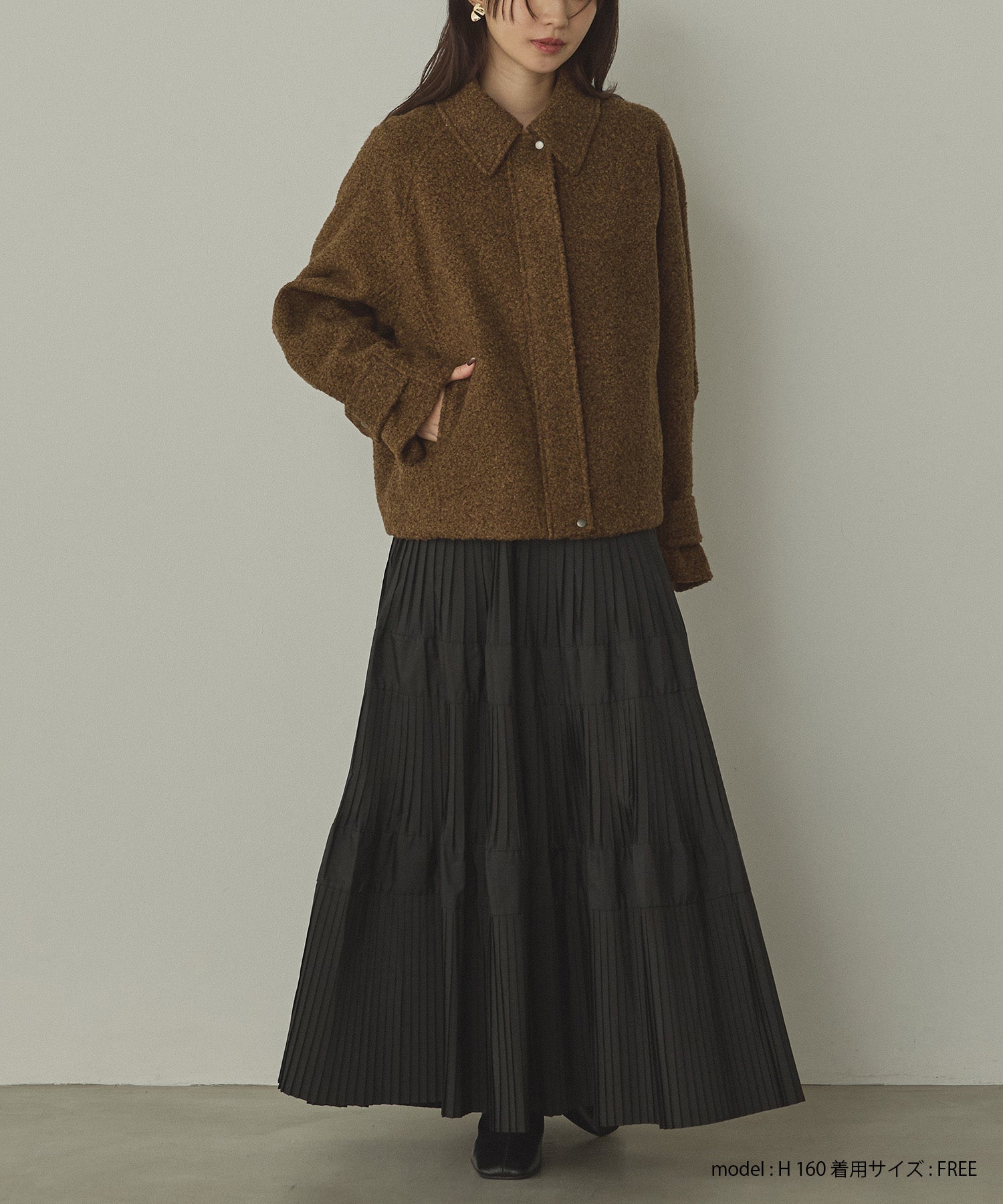 【新色追加】プリーツティアードスカート