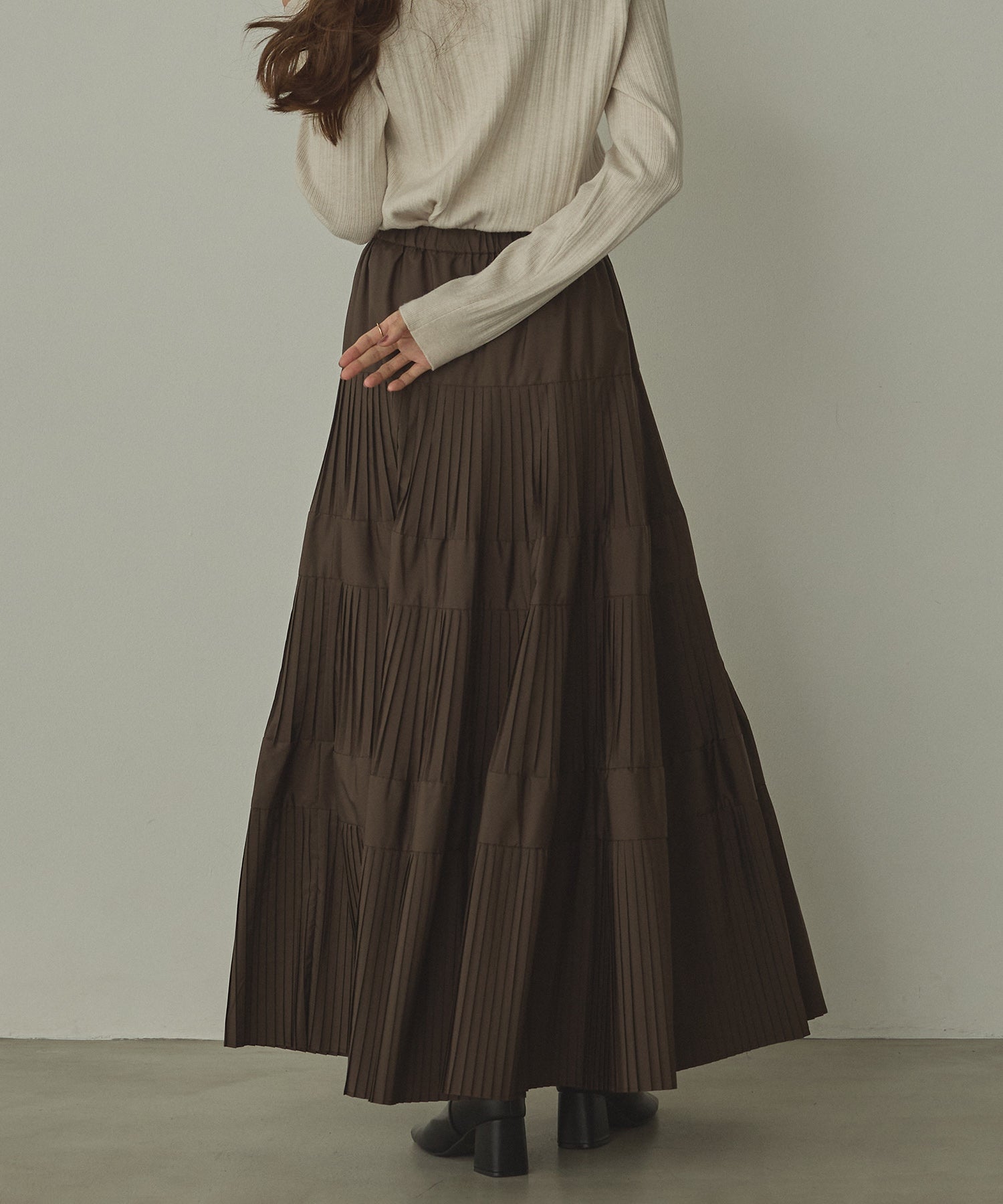 【新色追加】プリーツティアードスカート