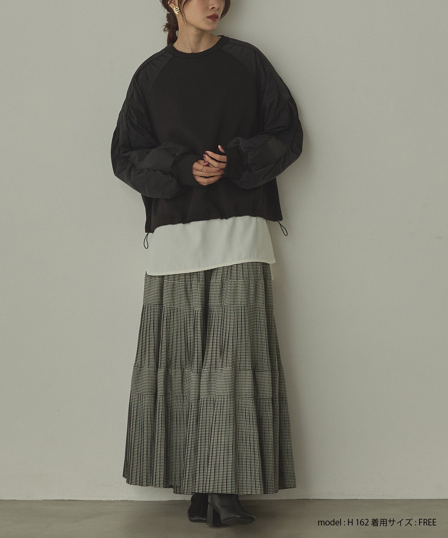 【新色追加】プリーツティアードスカート