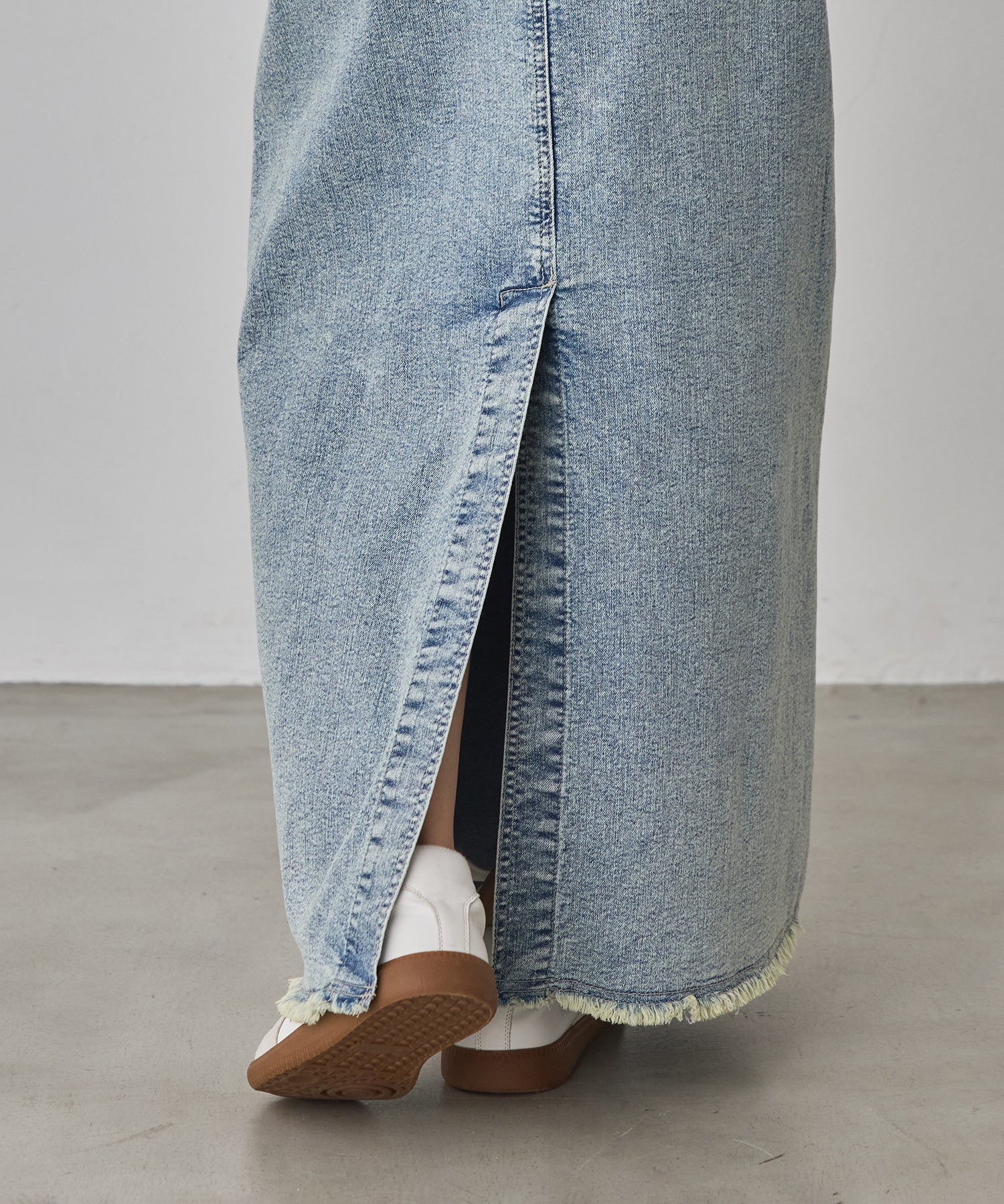 デニム ラップデザイン タイトスカート