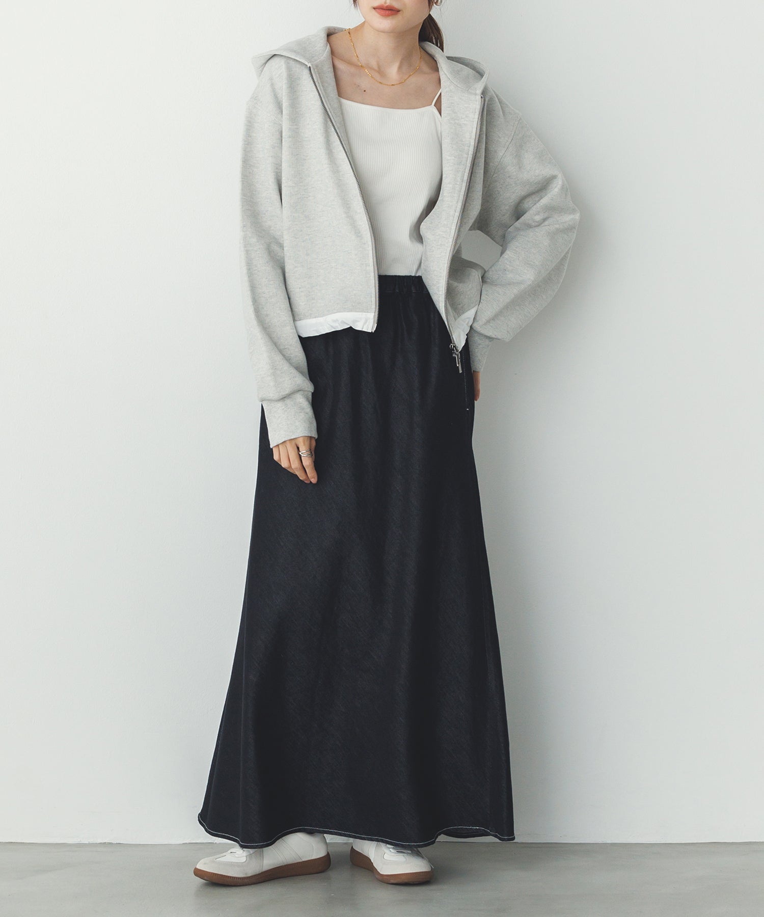 セミフレア デニムスカート