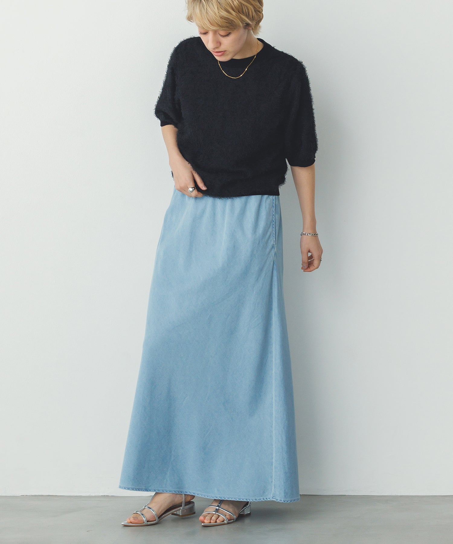 セミフレア デニムスカート