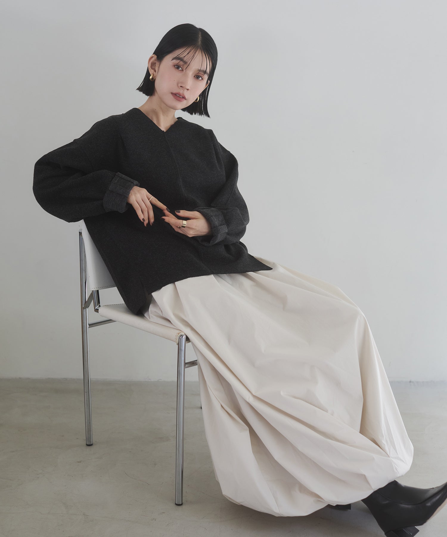 ポリエステルブロード バルーンスカート