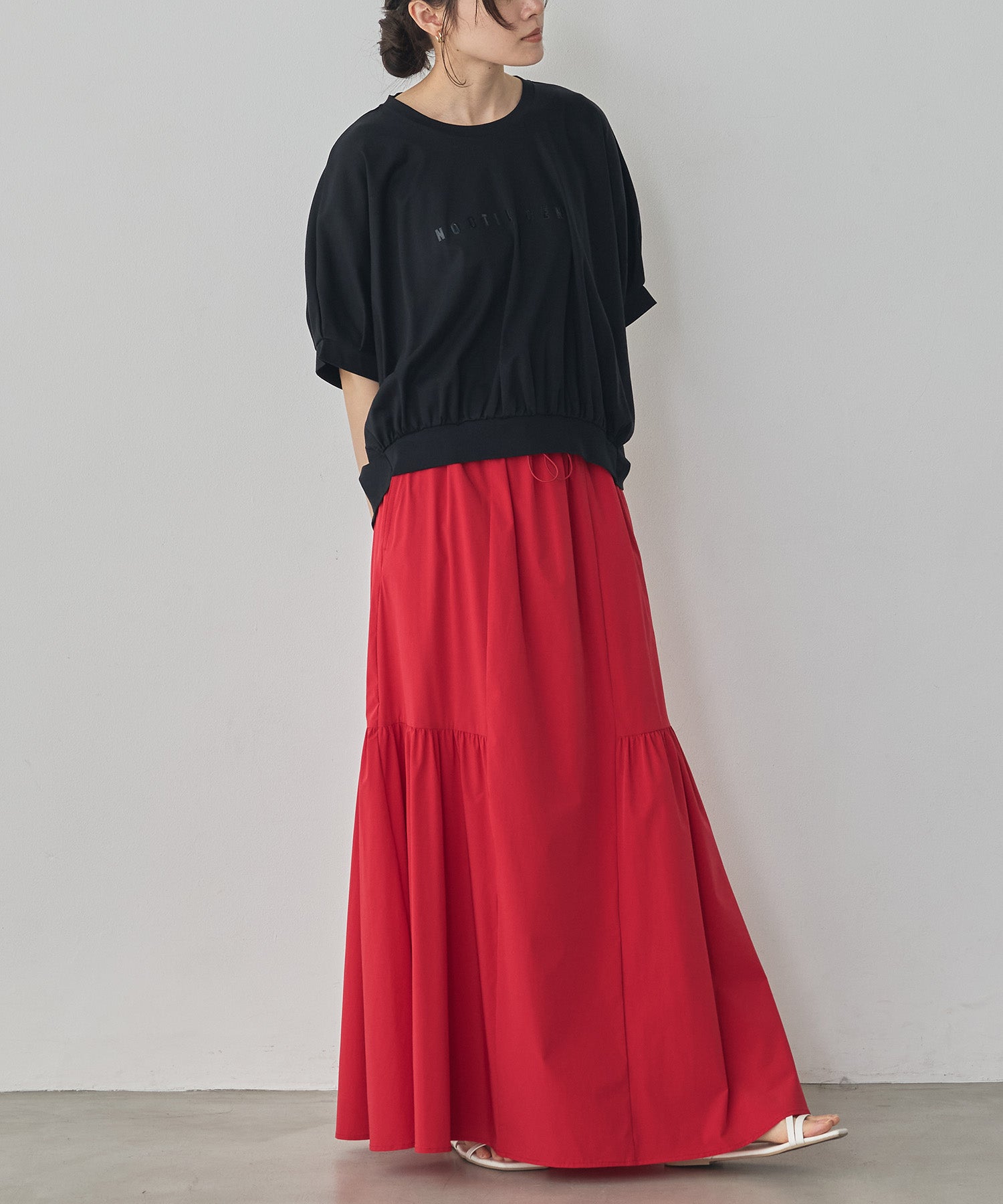 [ICE TOUCH] SIDE-TIERED SKIRT