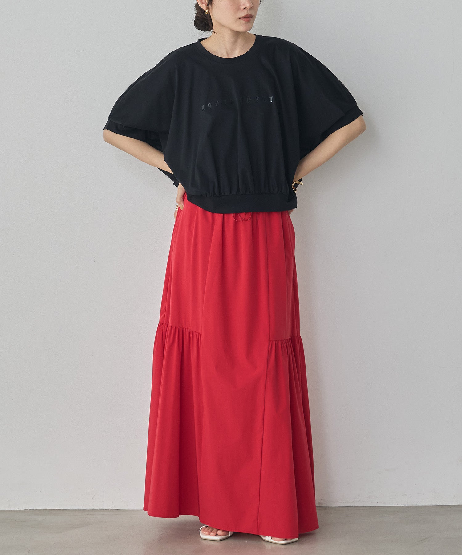 [ICE TOUCH] SIDE-TIERED SKIRT