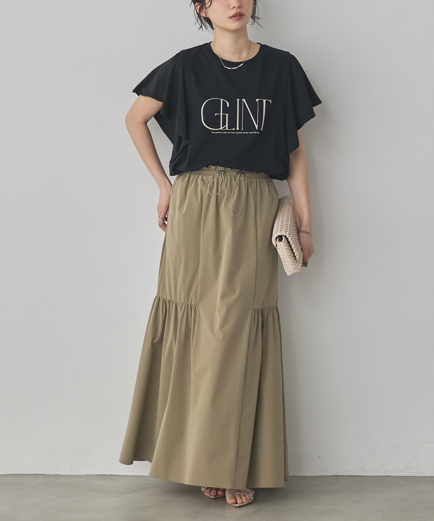 [ICE TOUCH] SIDE-TIERED SKIRT