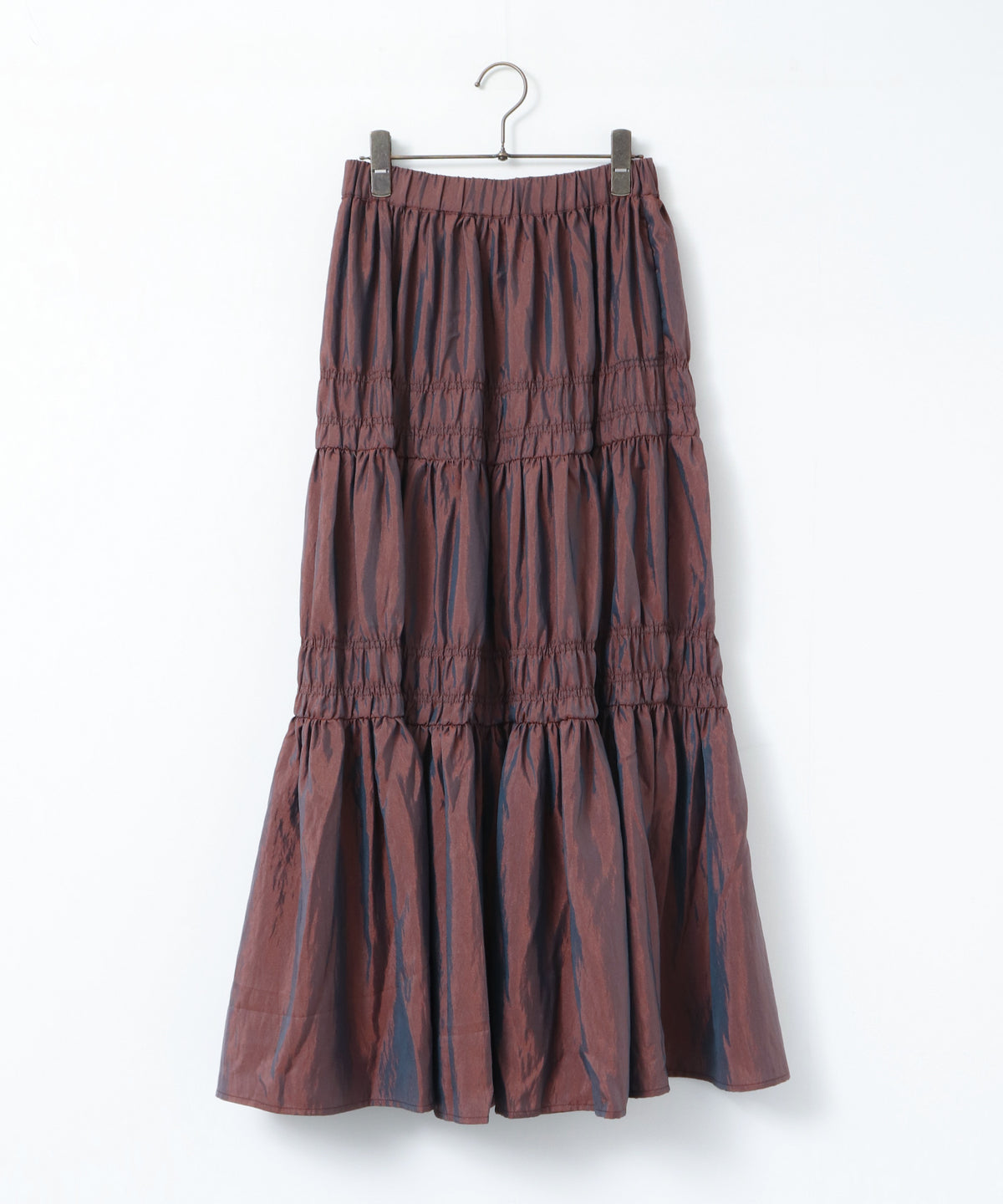 CHAMBRAY GATHERED SKIRT