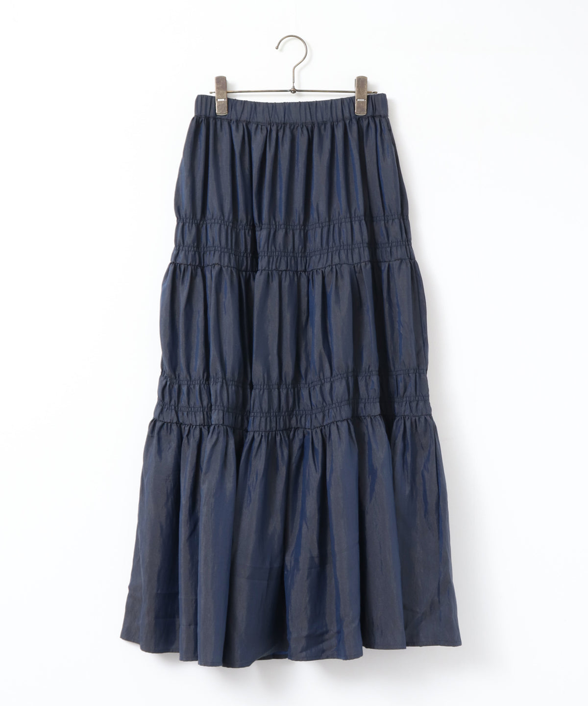 CHAMBRAY GATHERED SKIRT