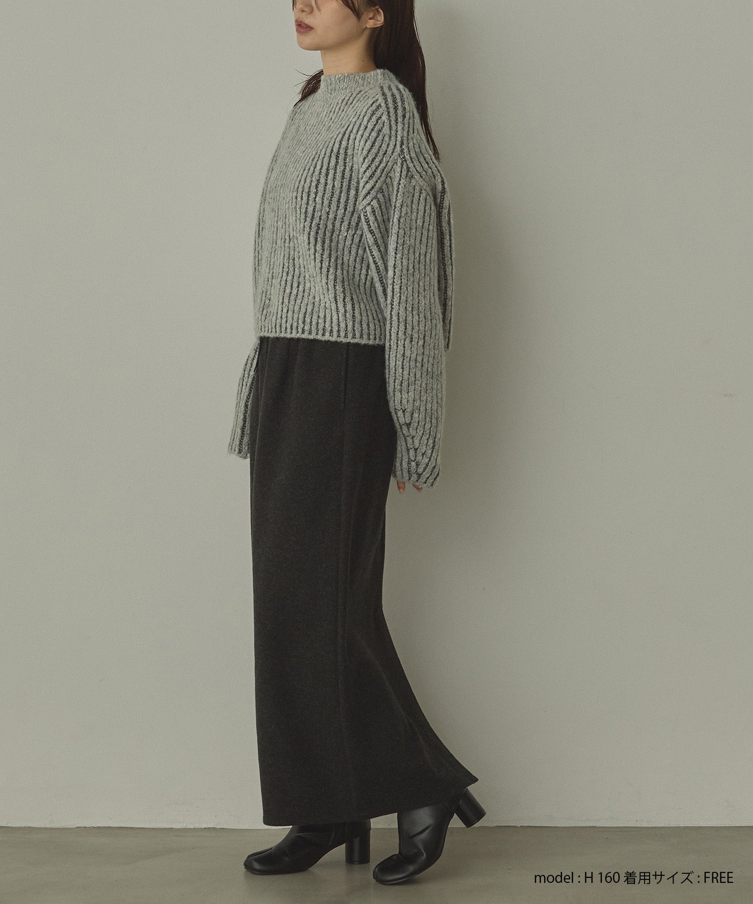 圧縮ニットソー ナロースカート