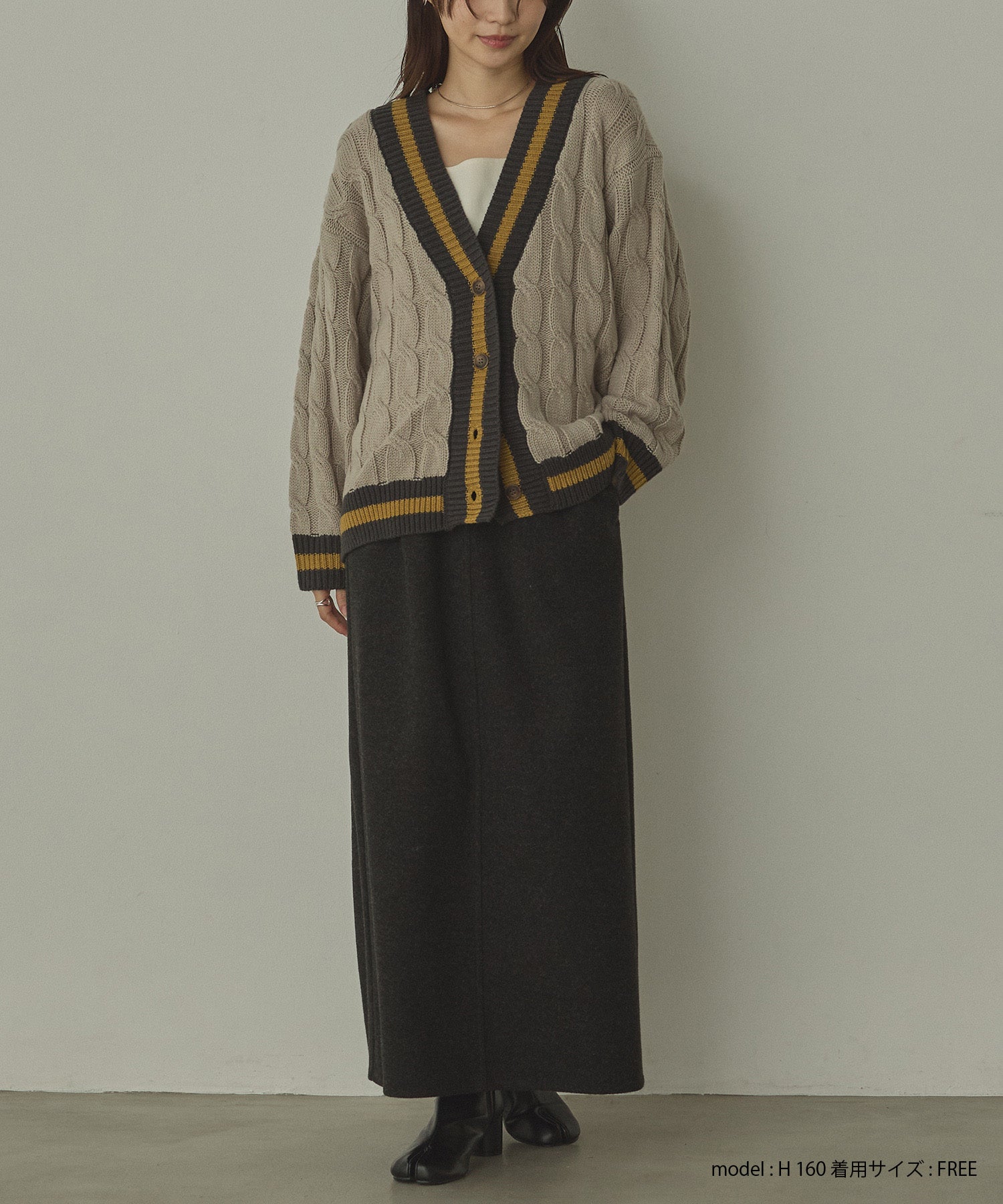 圧縮ニットソー ナロースカート