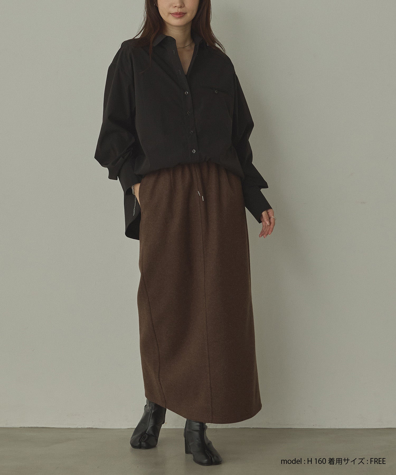 圧縮ニットソー ナロースカート