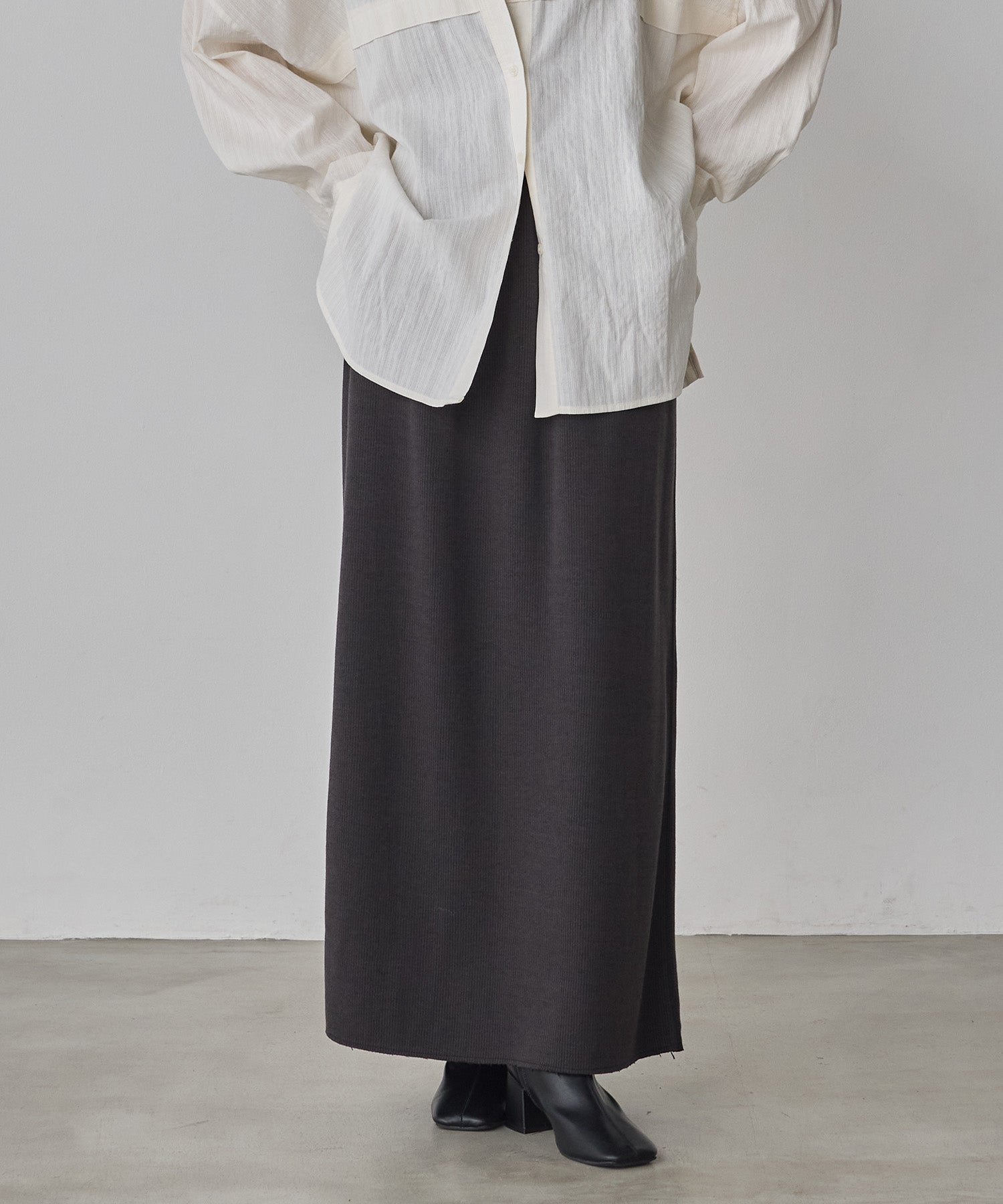 REVERSIBLE RIBBED TIGHT SKIRT