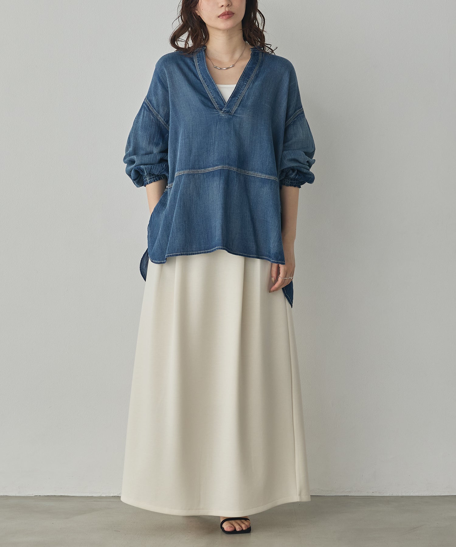 SOFT-TEXTURED CARDBOARD LONG SKIRT