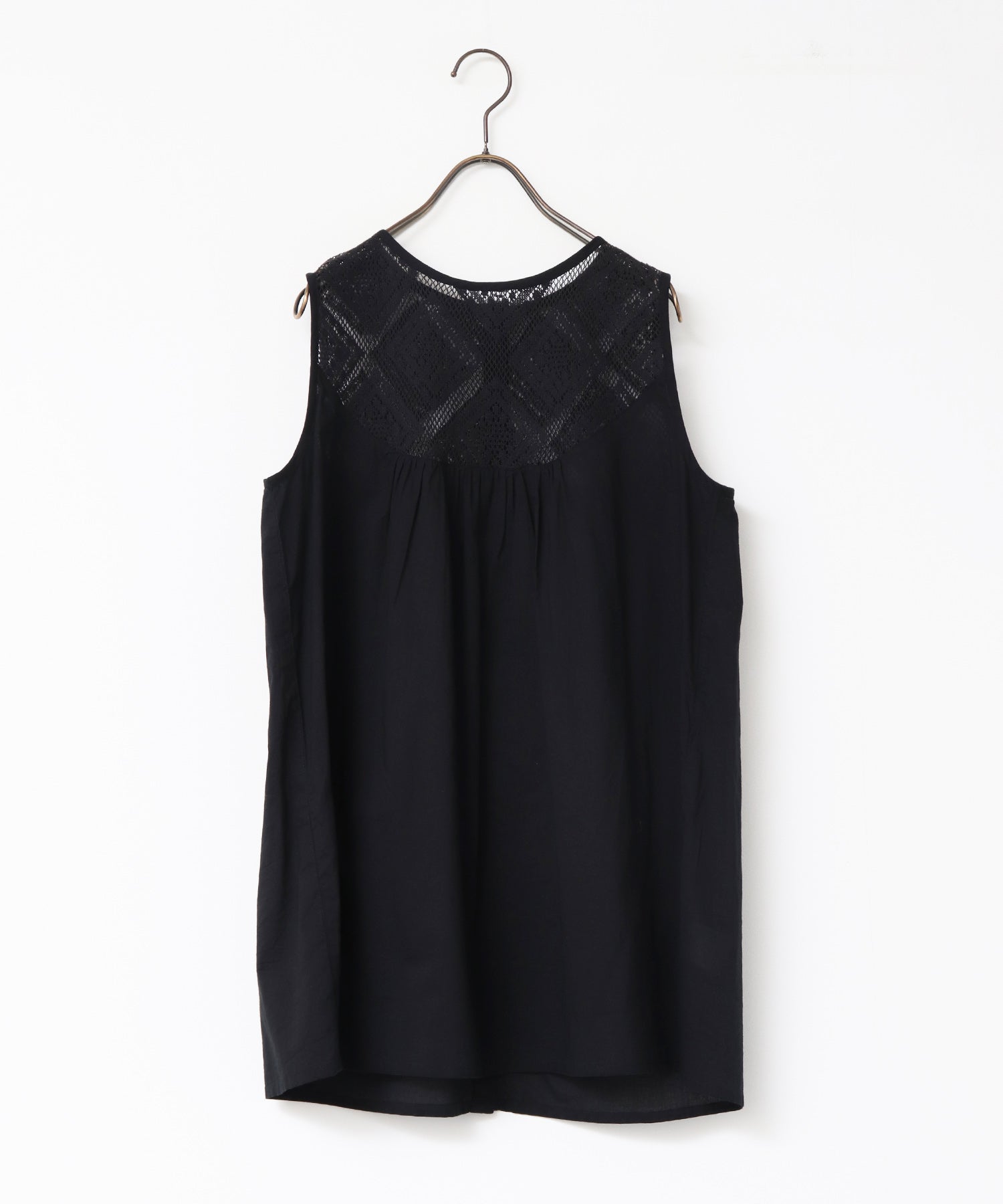 レース切替 ノースリーブブラウス