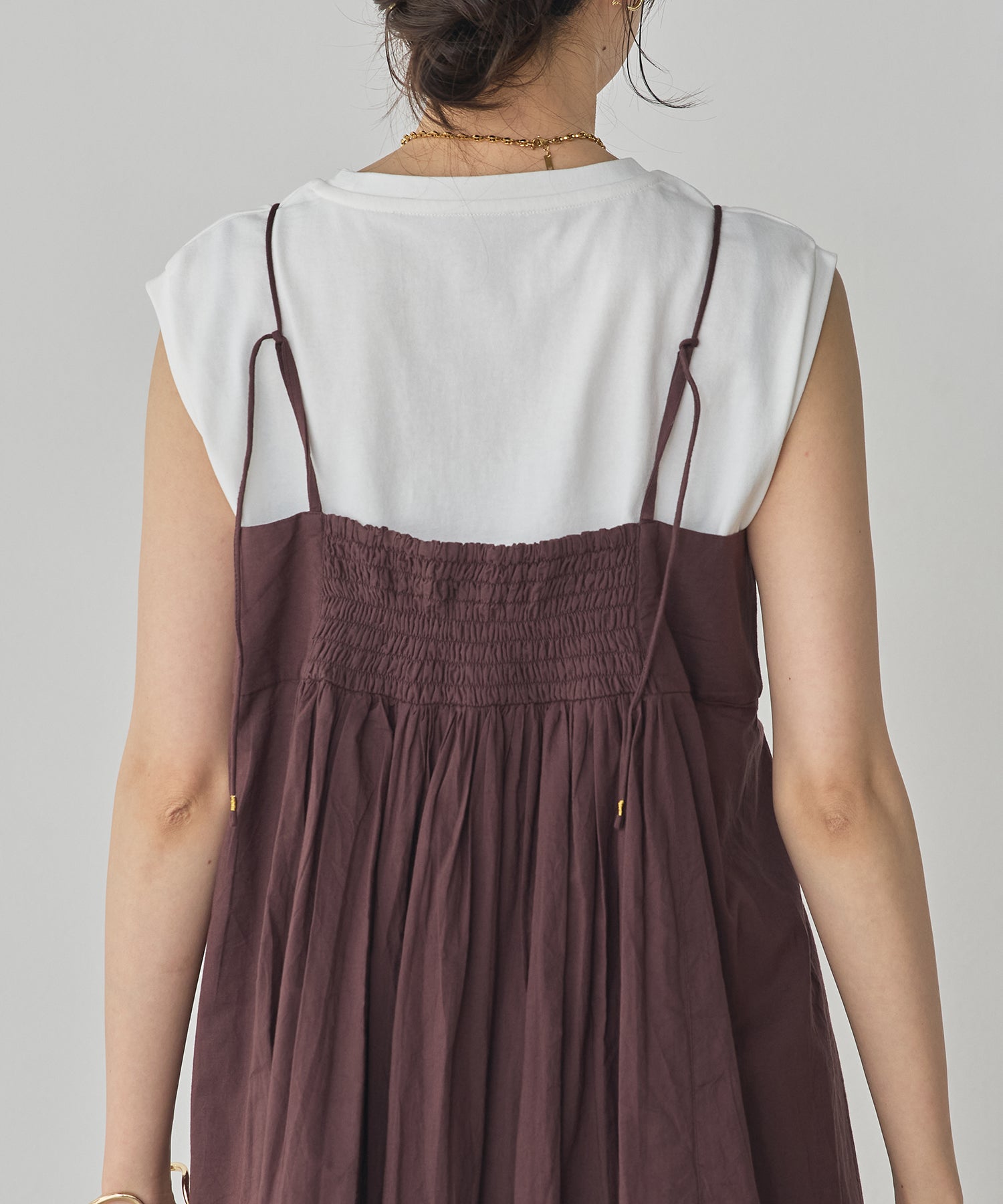 TUCKED-GATHERED OVERSIZED CAMISOLE