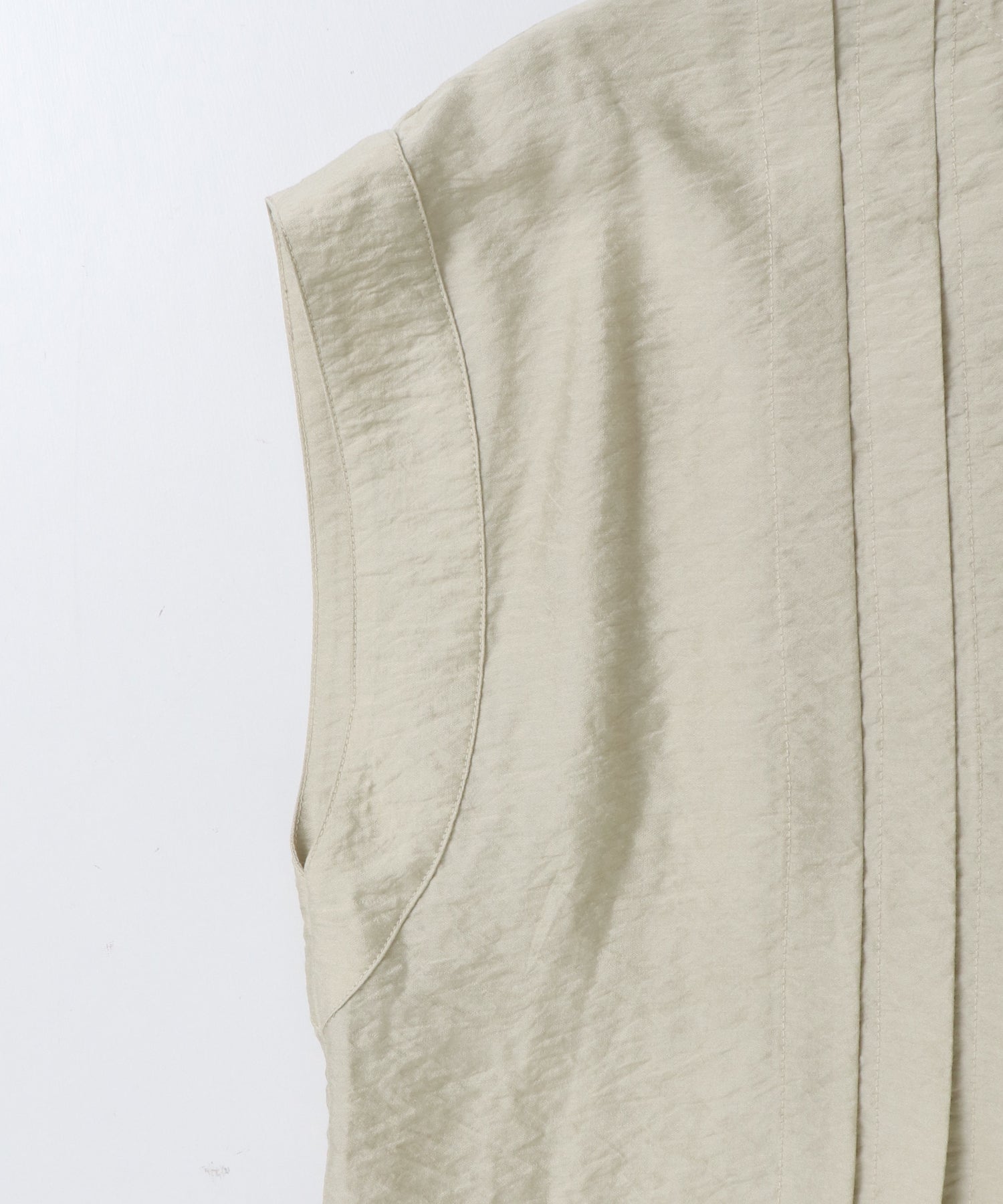 PARACHUTE FABRIC 2WAY TUCK BLOUSE