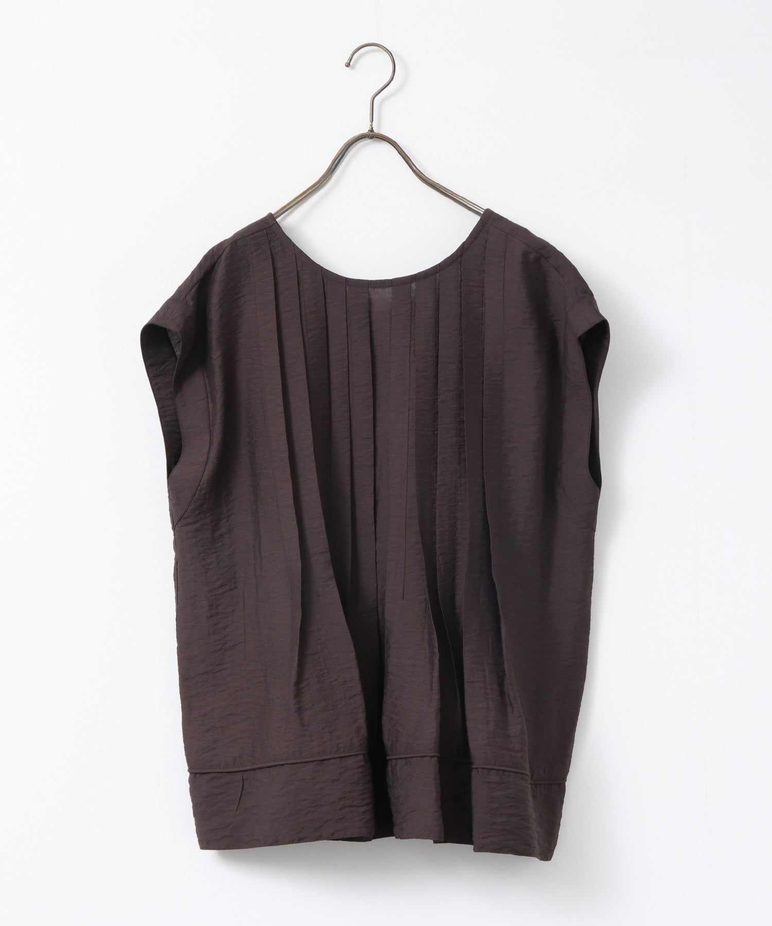 PARACHUTE FABRIC 2WAY TUCK BLOUSE