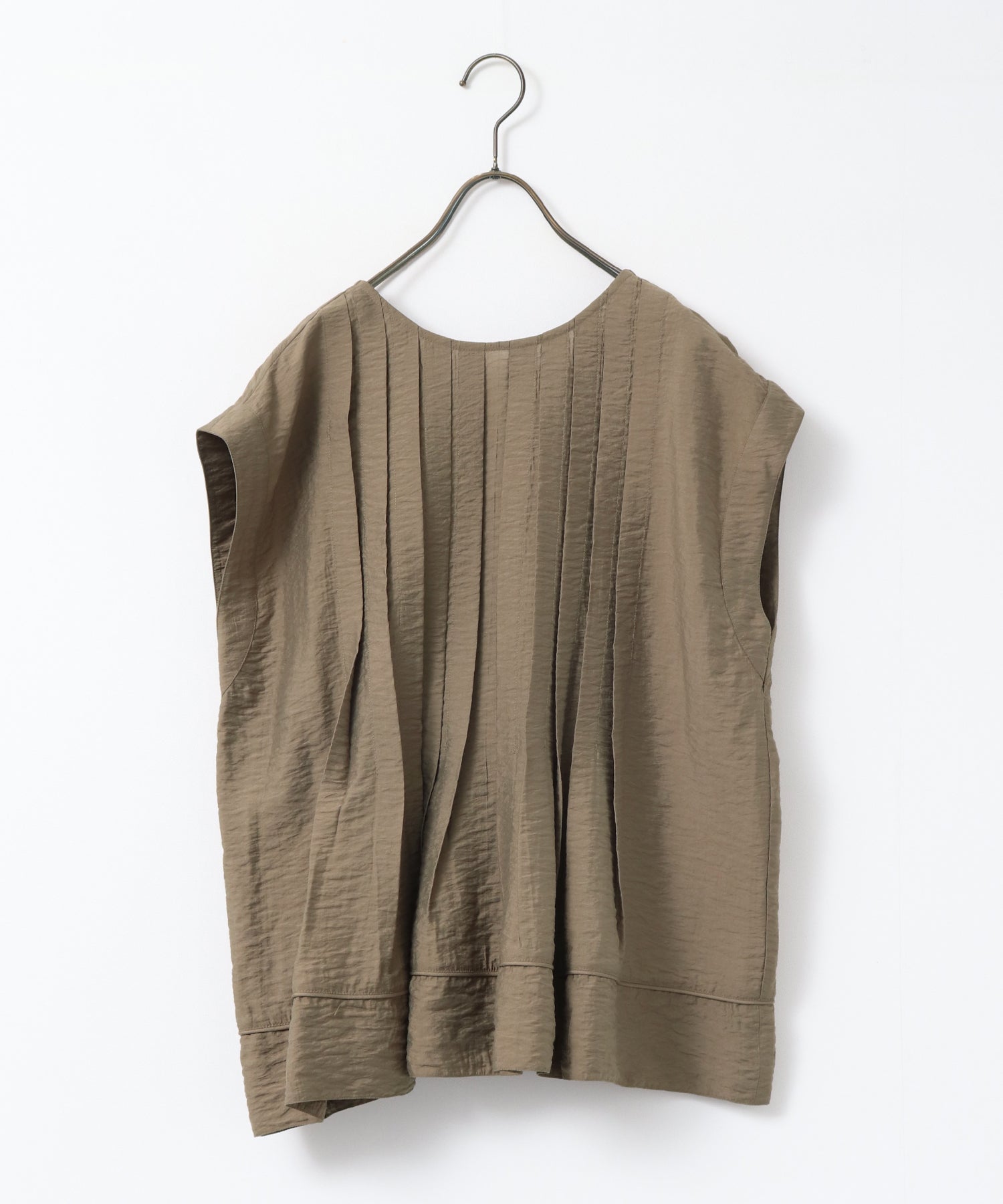 PARACHUTE FABRIC 2WAY TUCK BLOUSE