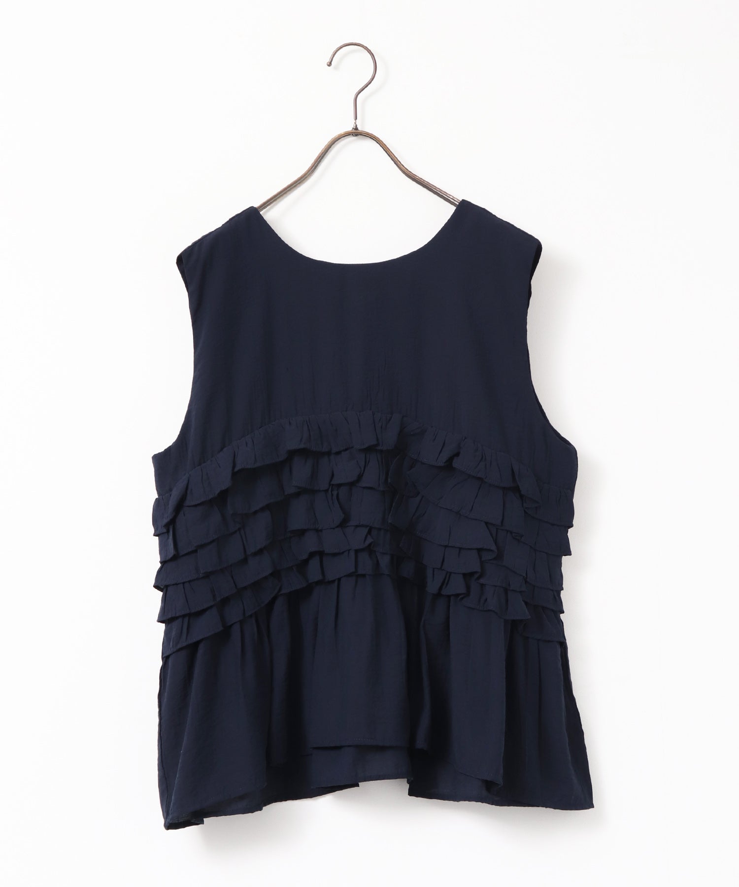SLEEVELESS RUFFLED TOPS