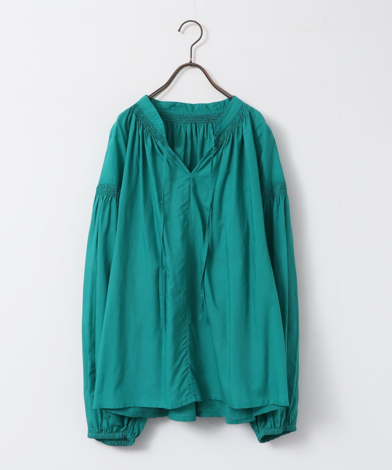 SUSHIBOYL SMOCKED GATHERED BLOUSE