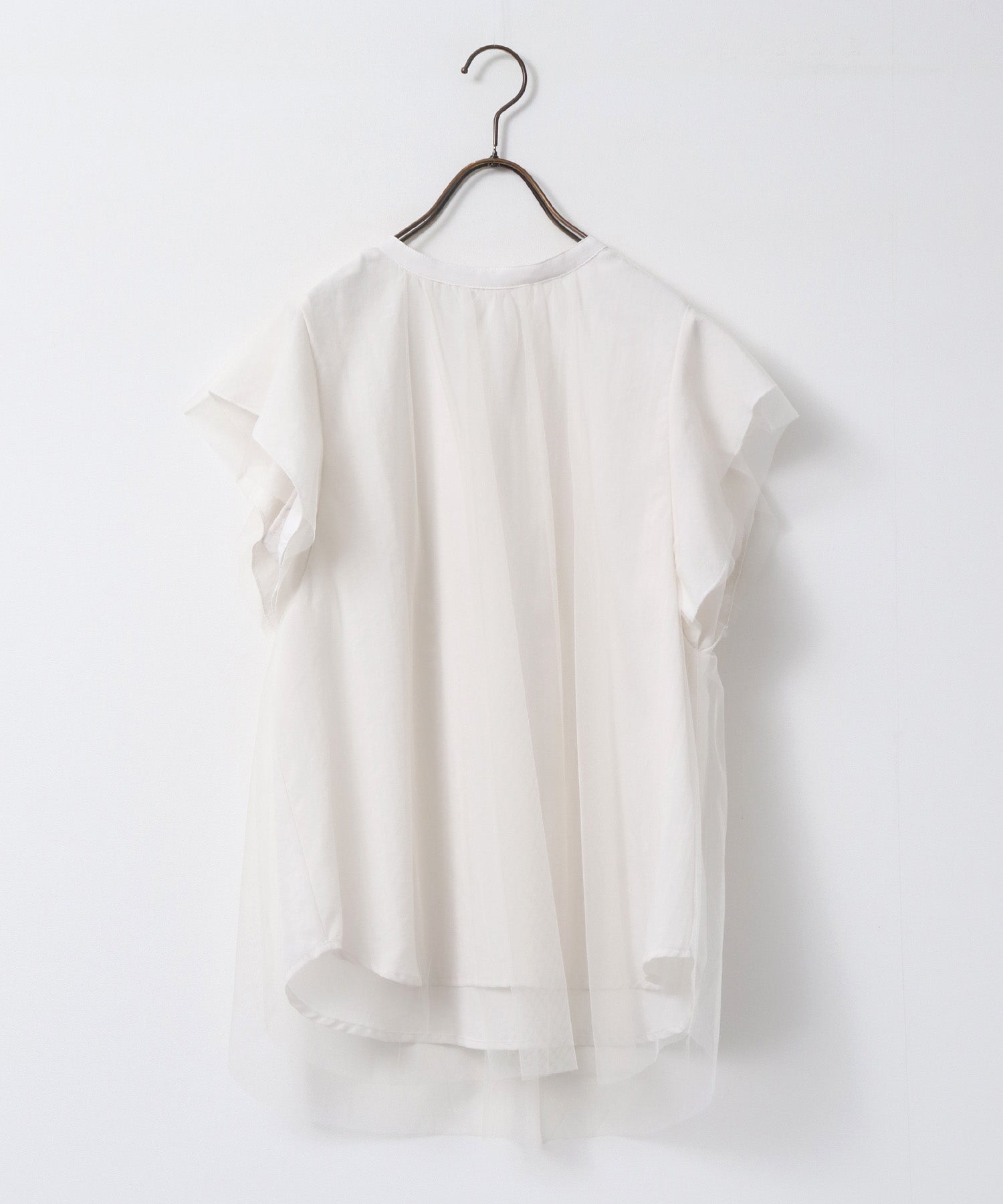 チュール レイヤードブラウス