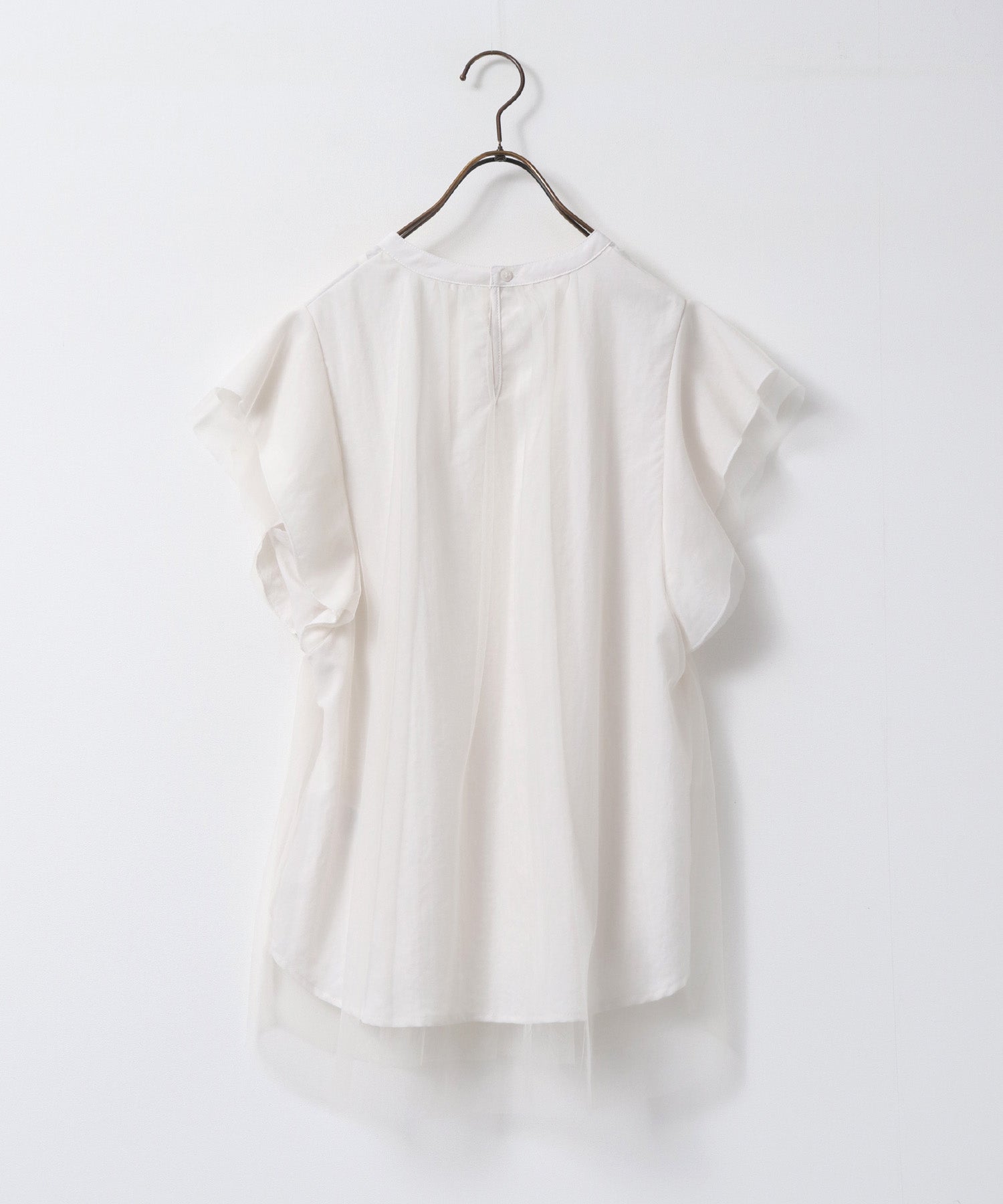 チュール レイヤードブラウス