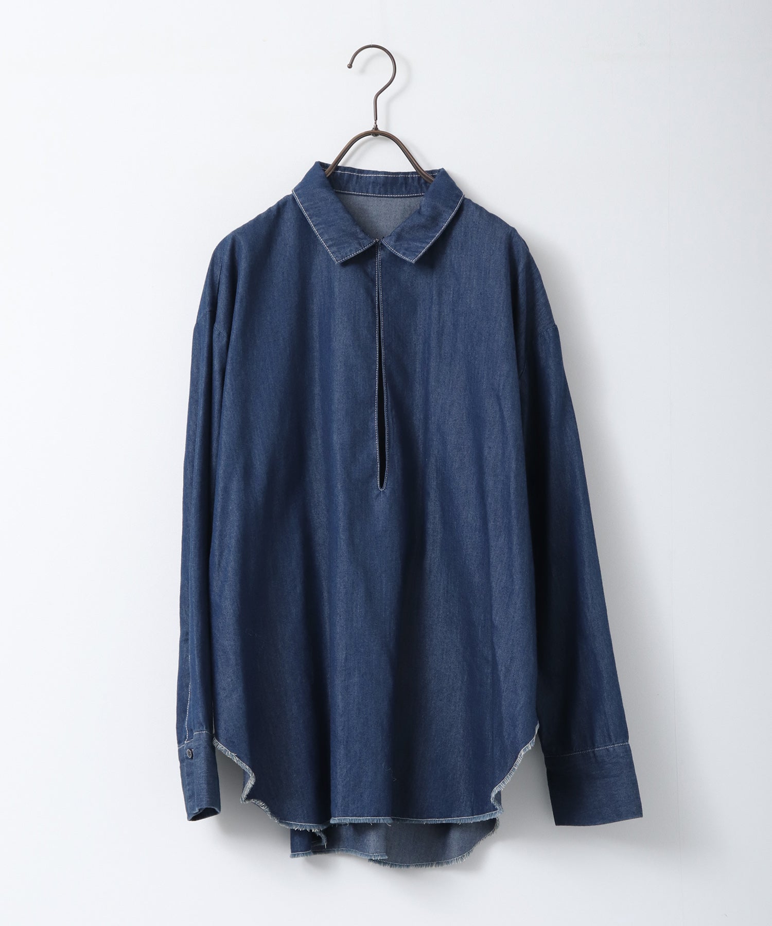 LIMITED] BROAD/TENCEL DENIM SKIPPER SHIRT