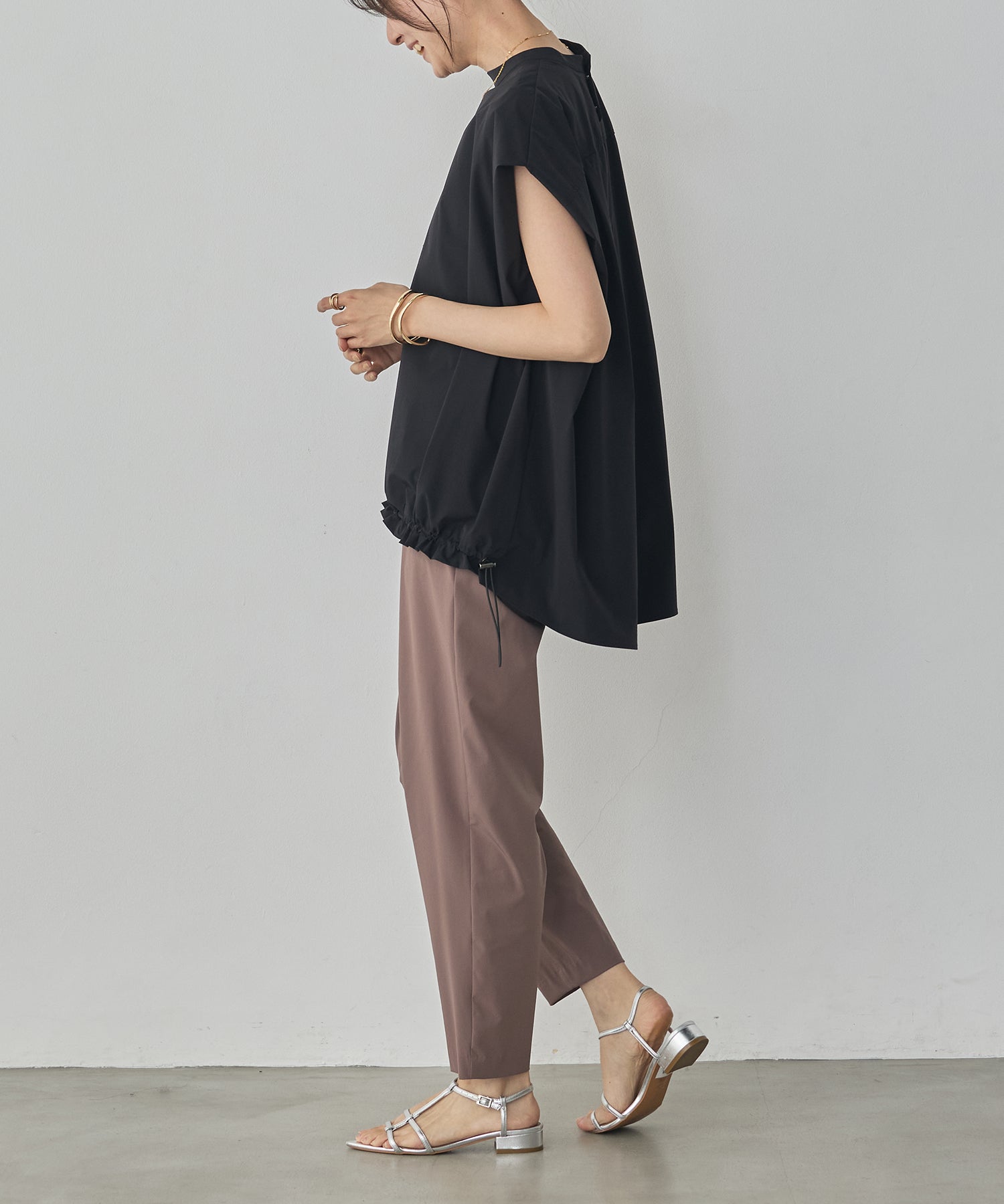 [ICE TOUCH] SLEEVELESS DRAWSTRING TOPS