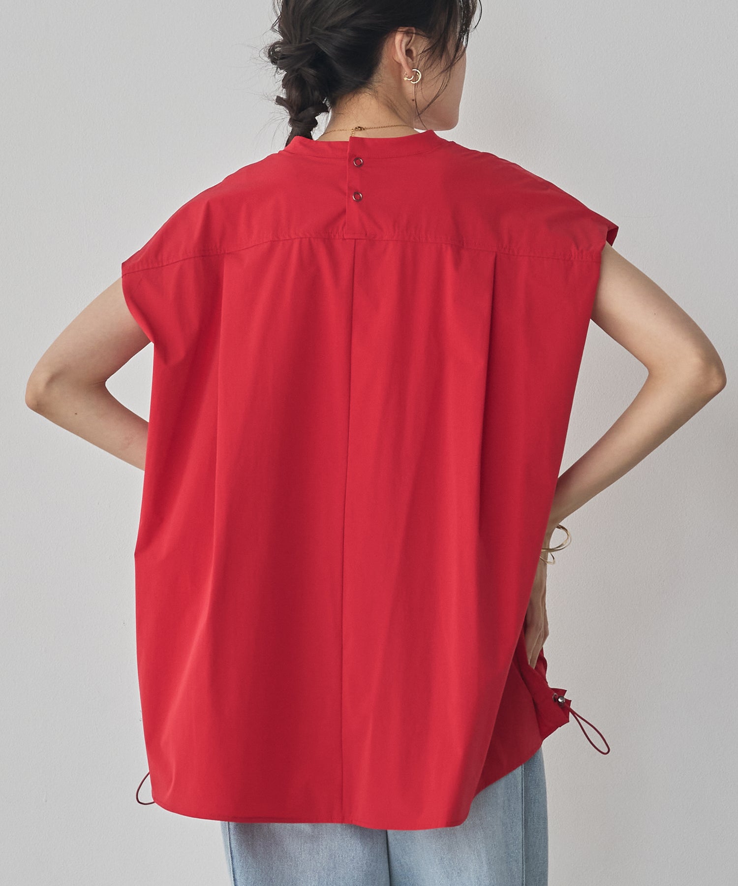 [ICE TOUCH] SLEEVELESS DRAWSTRING TOPS