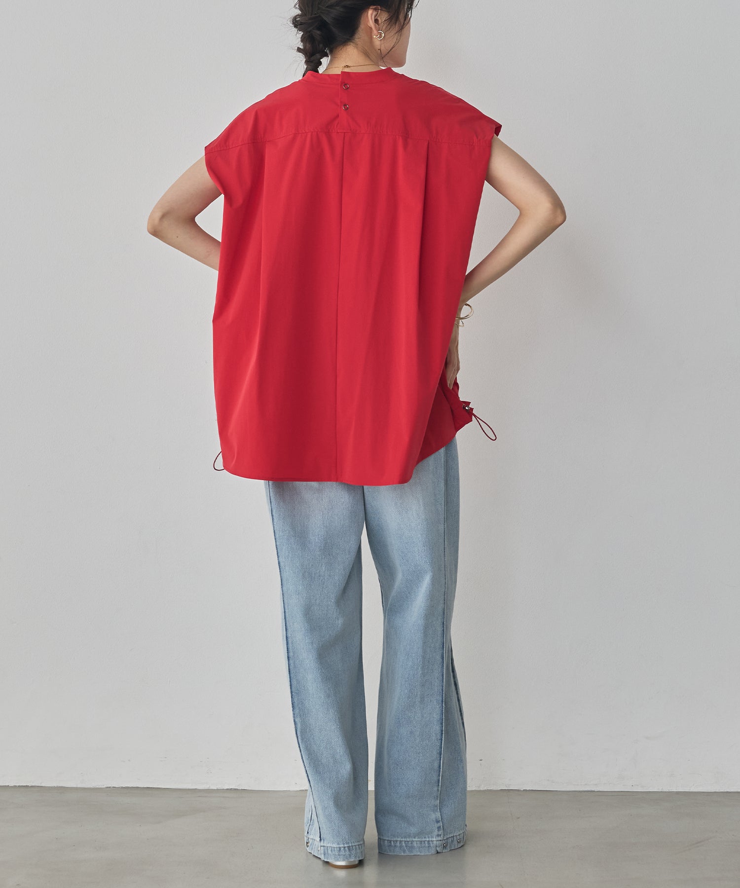[ICE TOUCH] SLEEVELESS DRAWSTRING TOPS