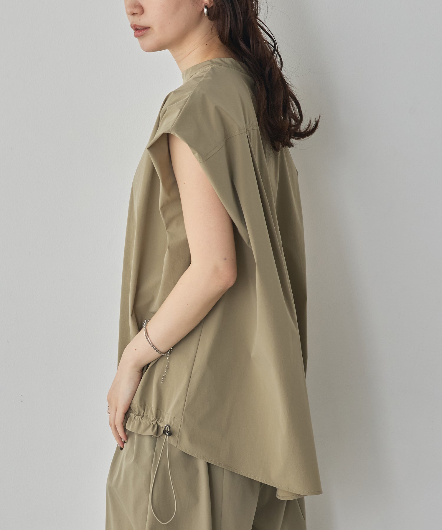 [ICE TOUCH] SLEEVELESS DRAWSTRING TOPS