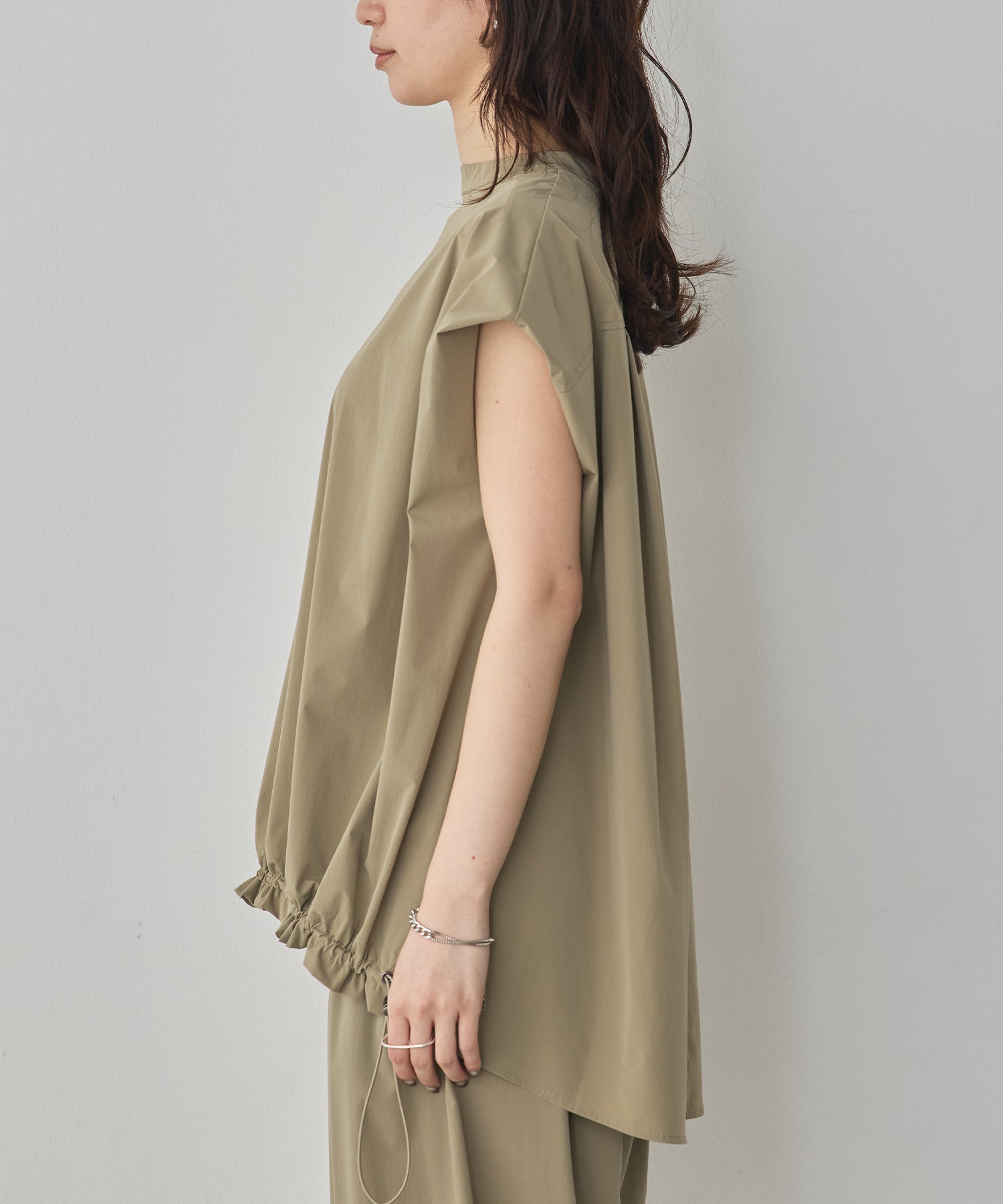 [ICE TOUCH] SLEEVELESS DRAWSTRING TOPS
